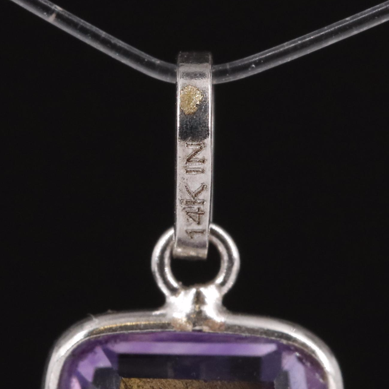 14K Amethyst Pendant
