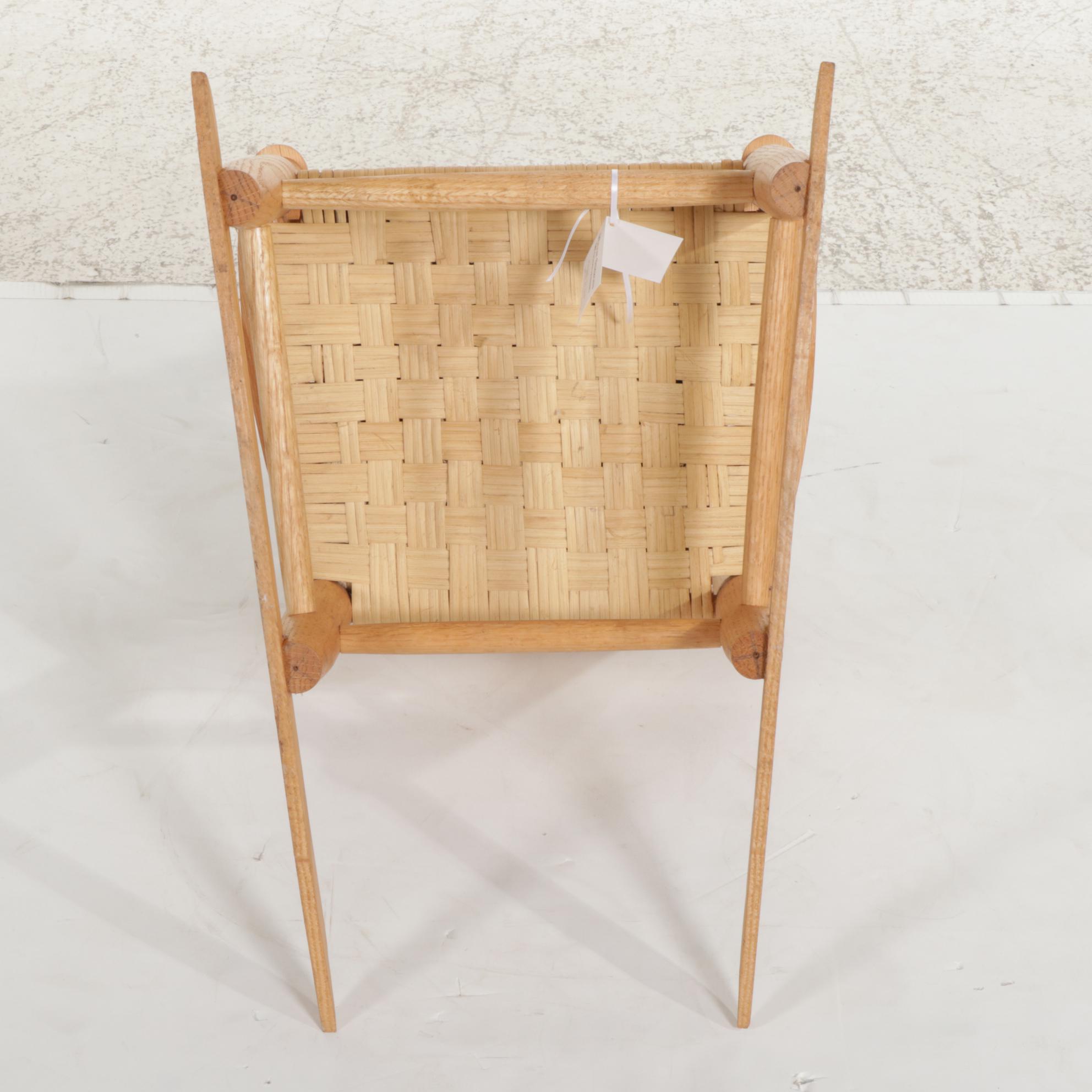 Willie Simmons Bench-Made Wooden Splint-Seat Child's Rocking Chair, 2021