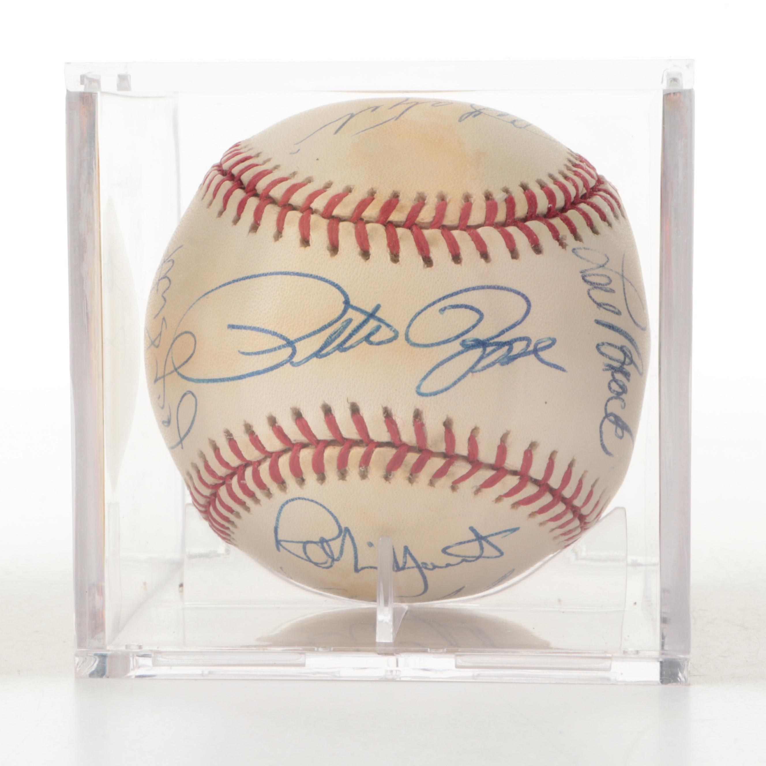 Mays, Aaron, Rose and More 3000th Hit Club Members Signed Rawlings NL Baseball