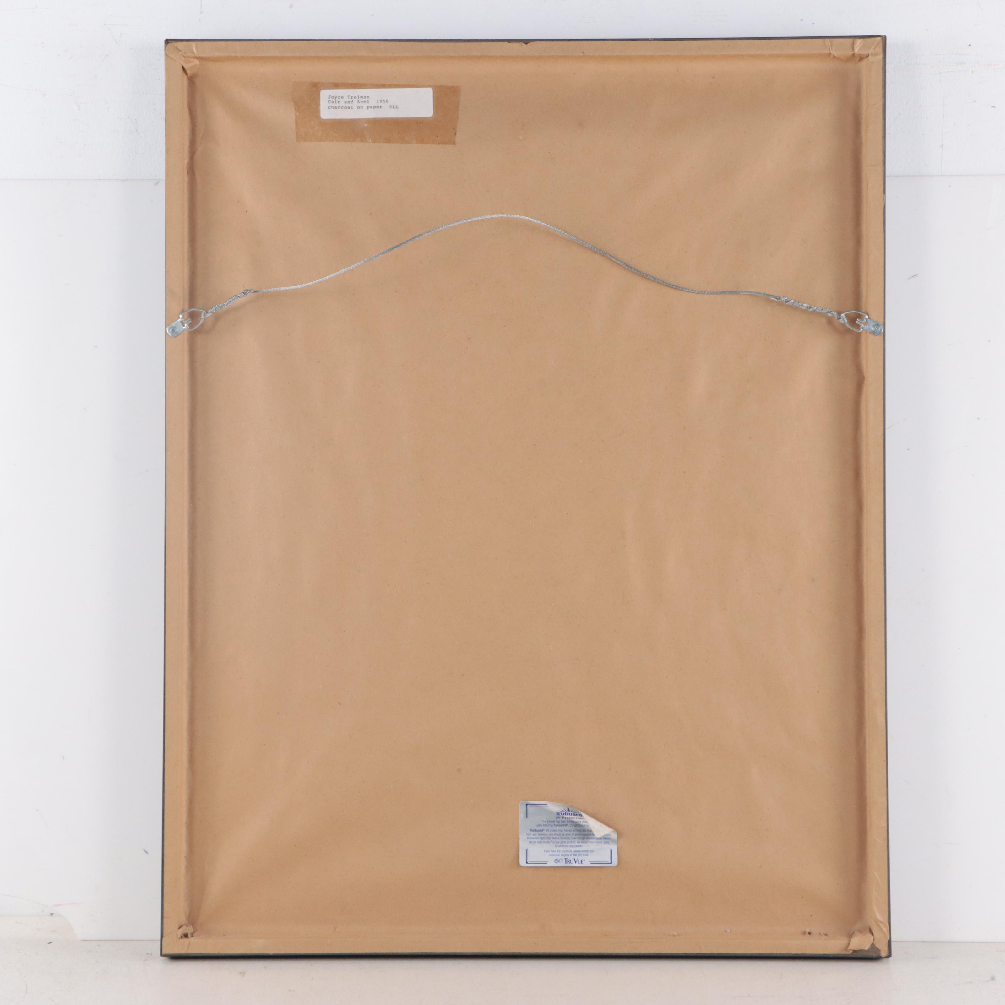 Joyce Treiman Charcoal Drawing "Cain and Abel," 1956