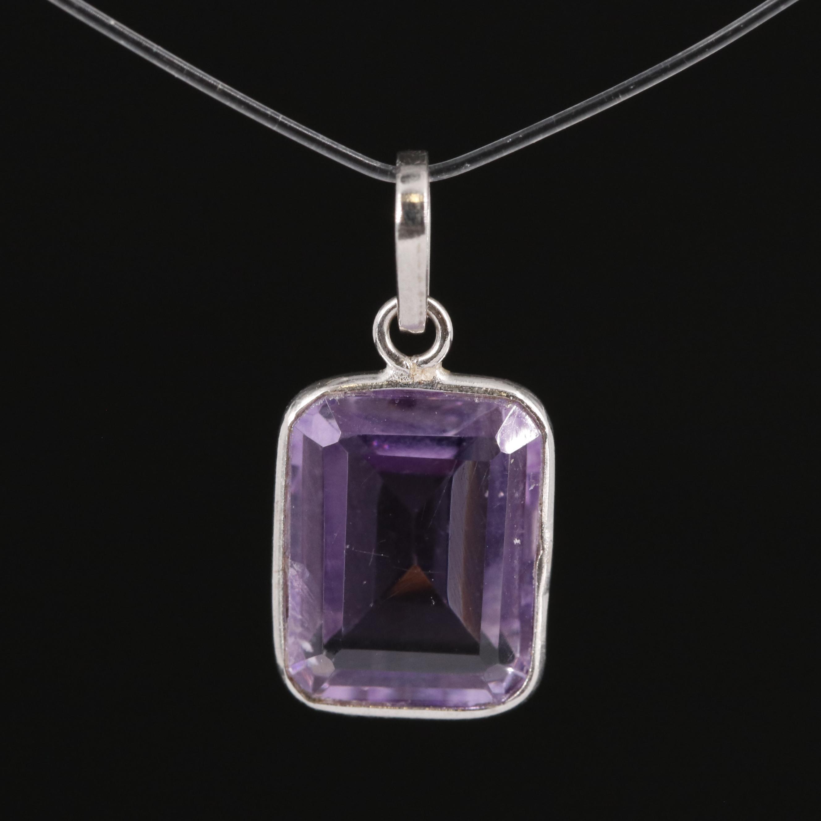 14K Amethyst Pendant