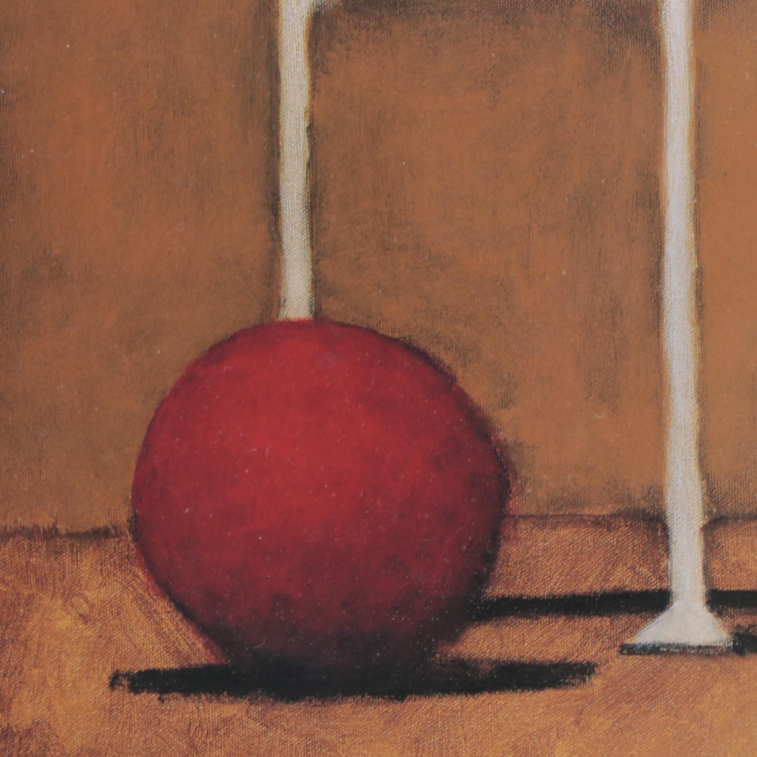 Offset Lithograph After Daniel Patrick Kessler of Cat With Ball of Yarn