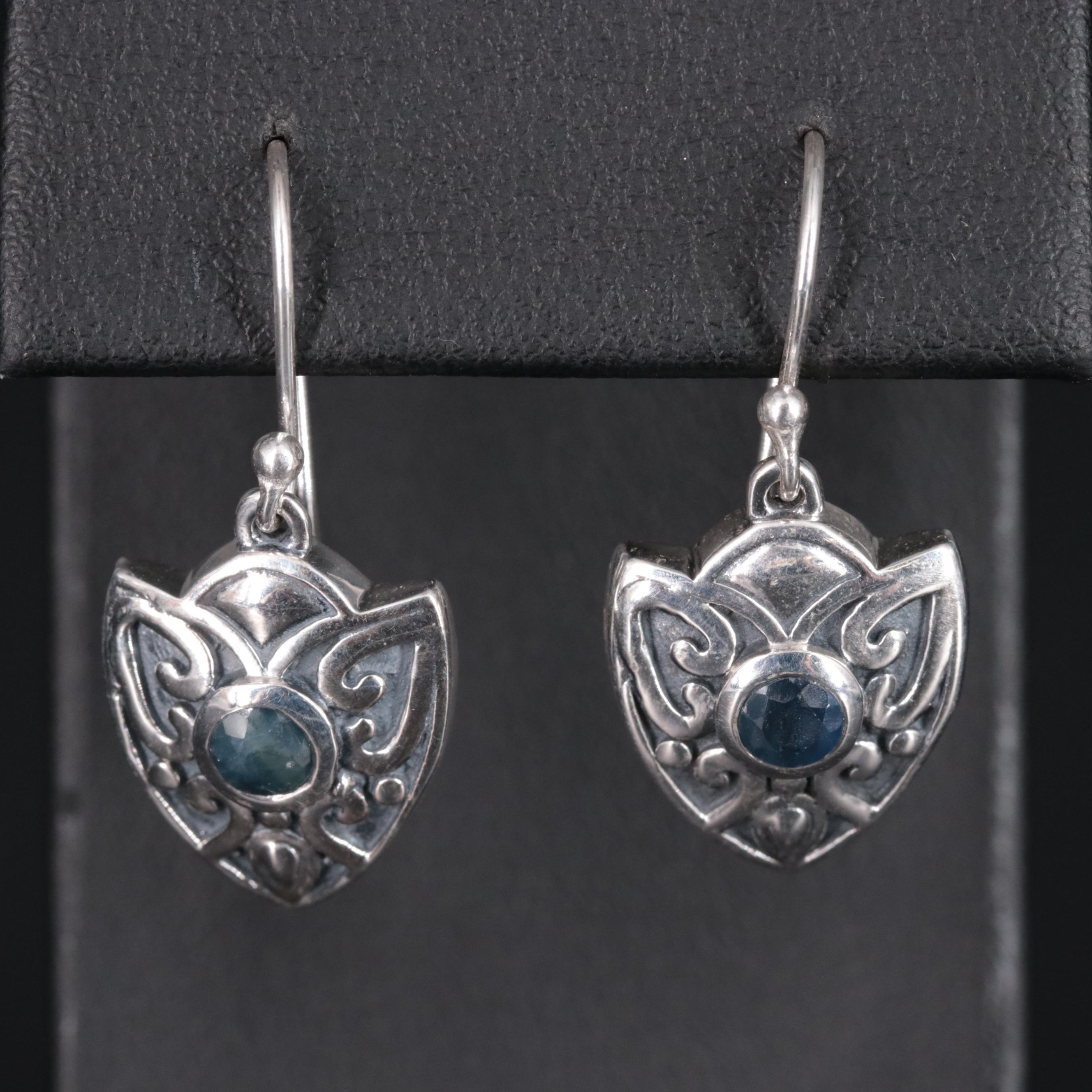 Sterling Silver Sapphire Earrings