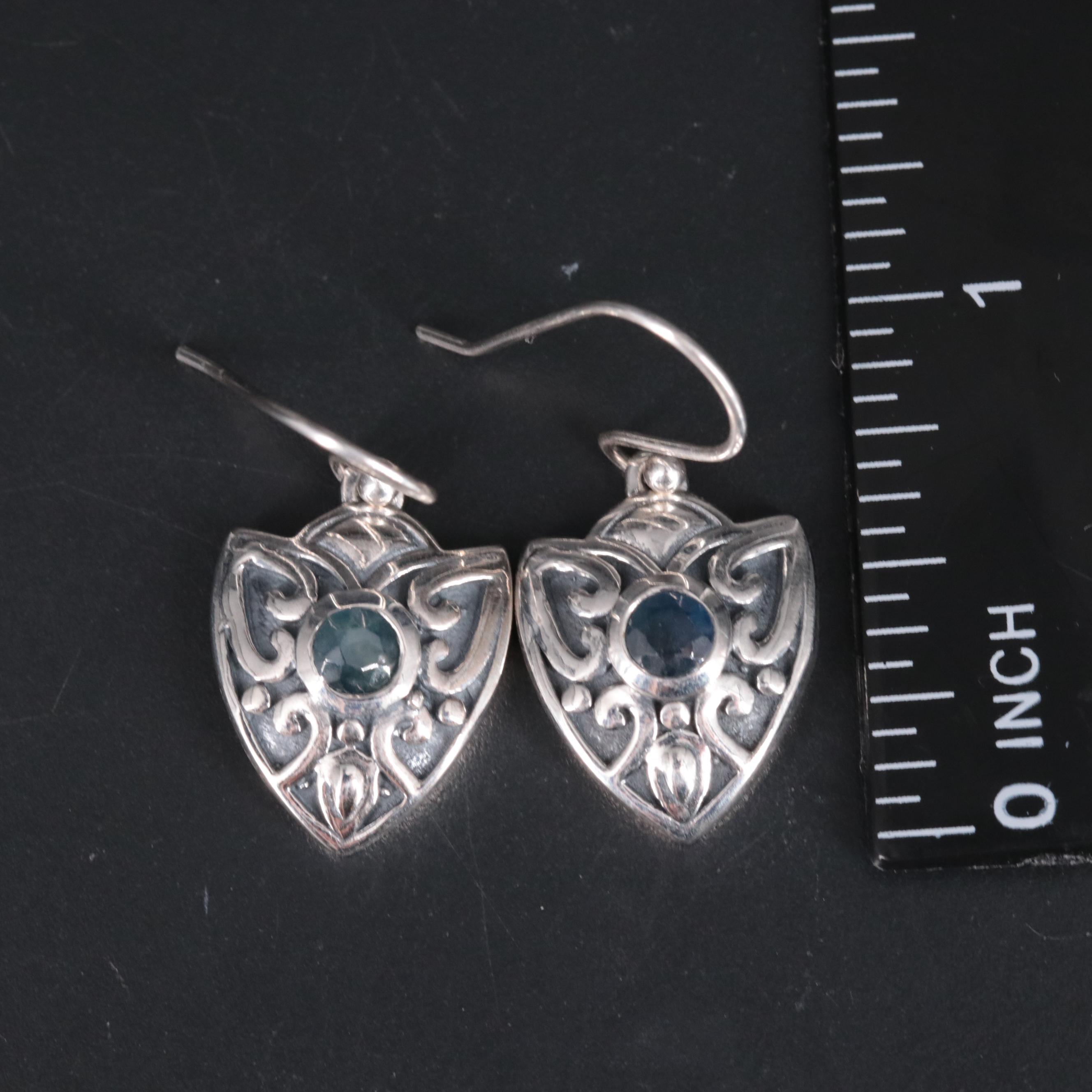 Sterling Silver Sapphire Earrings