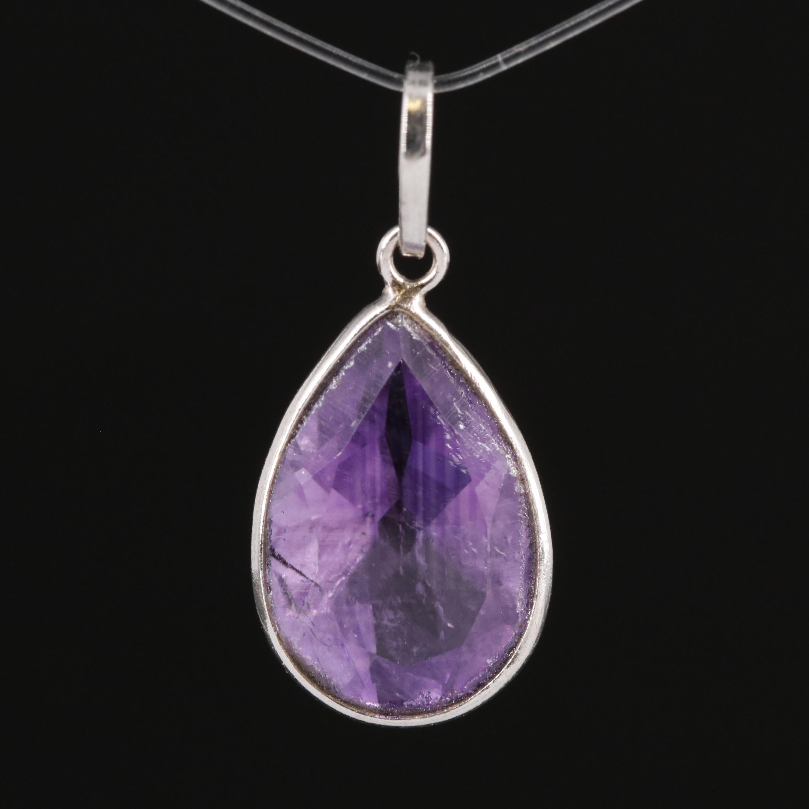 14K Amethyst Pendant