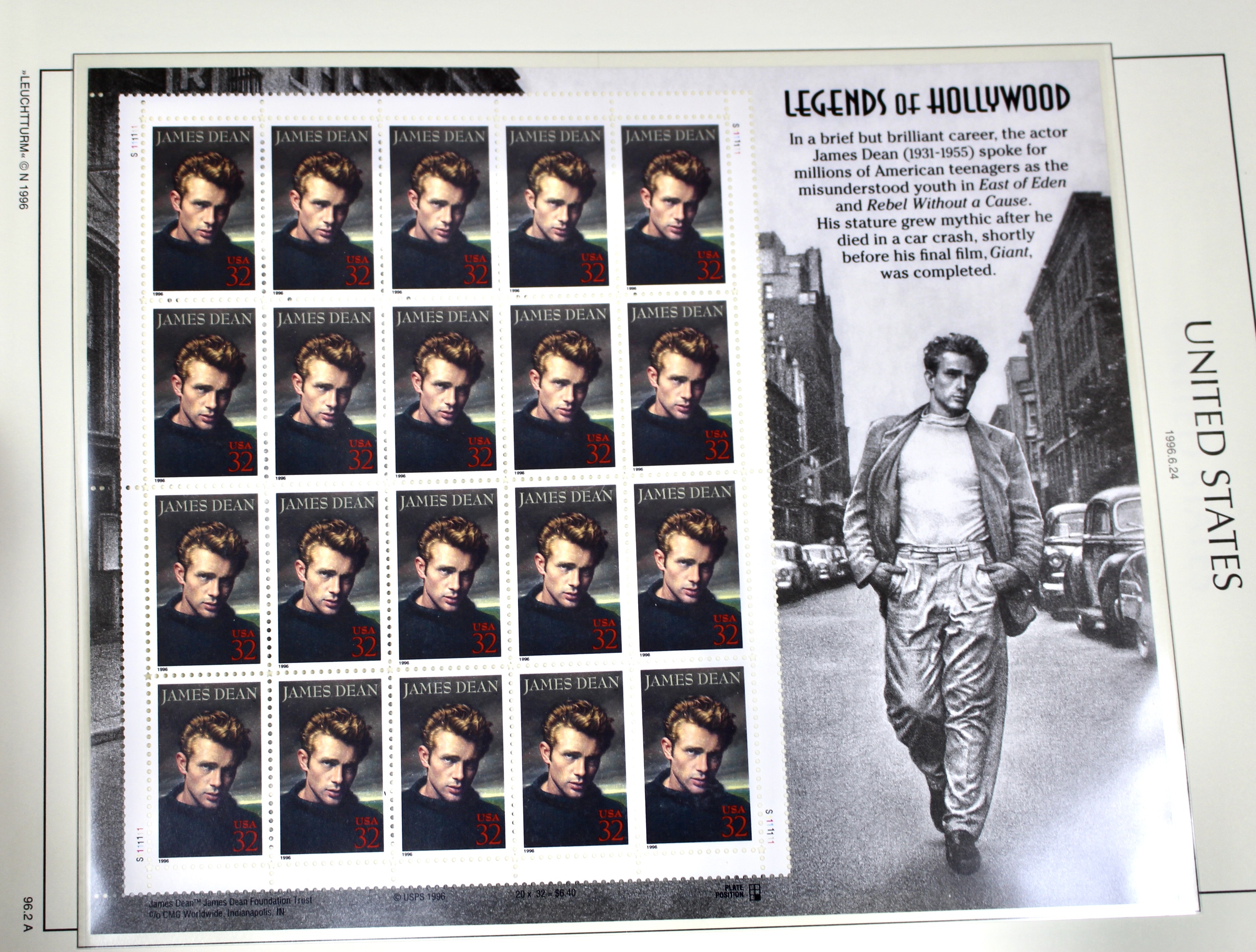 Mint Condition U.S. Postage Stamp Collection on Hingeless Pages, 1990-1997