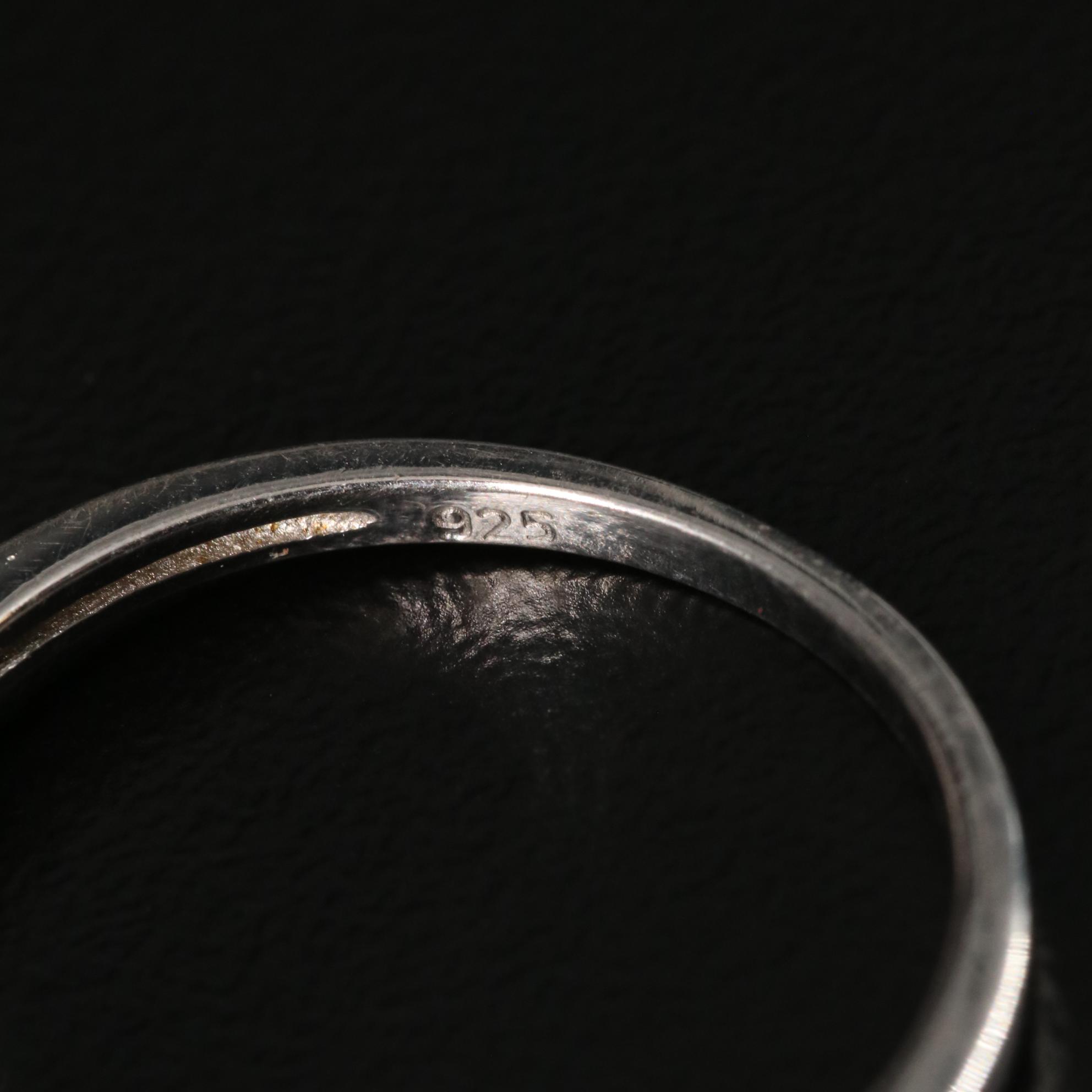 Sterling Ruby and White Topaz Ring