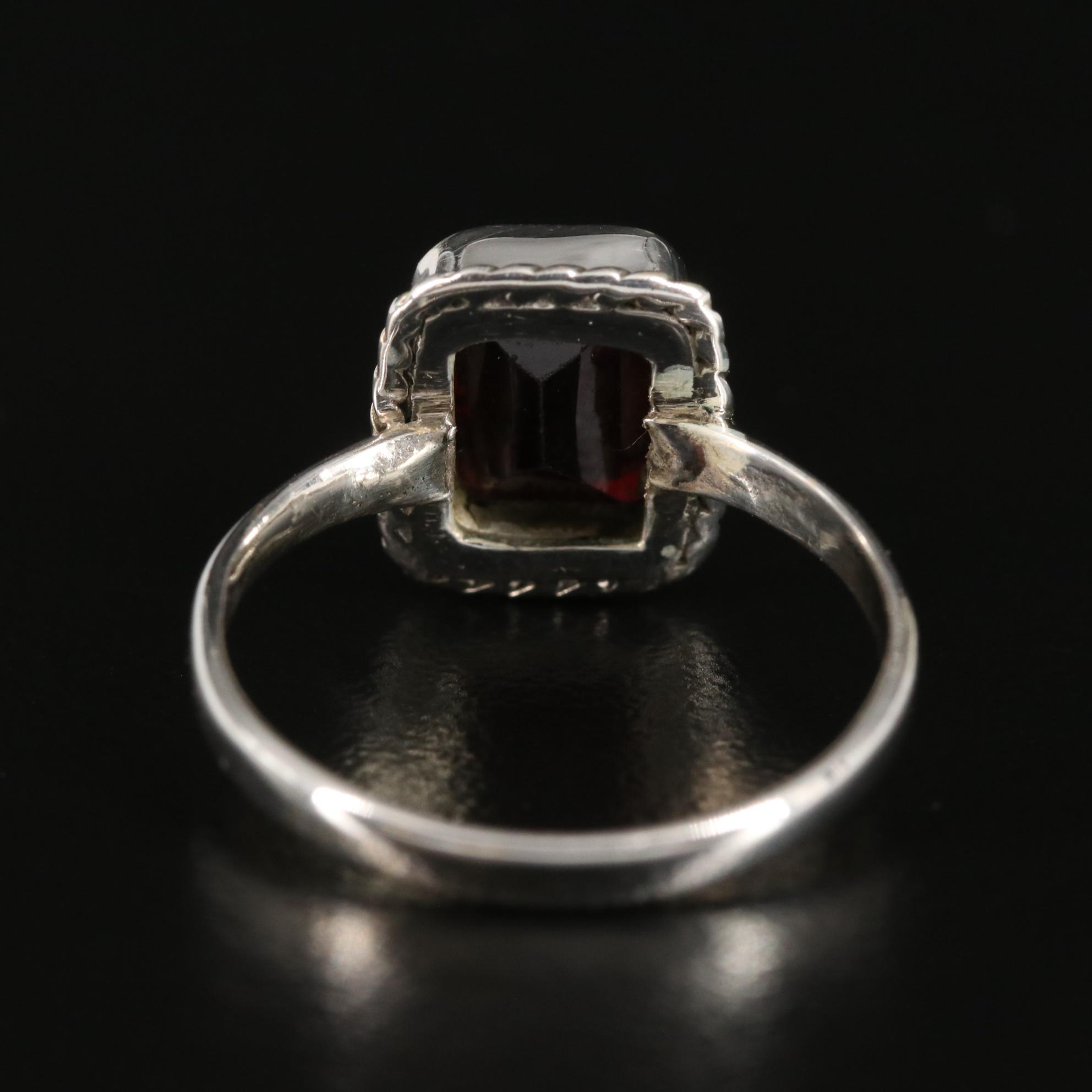 Sterling Garnet Ring