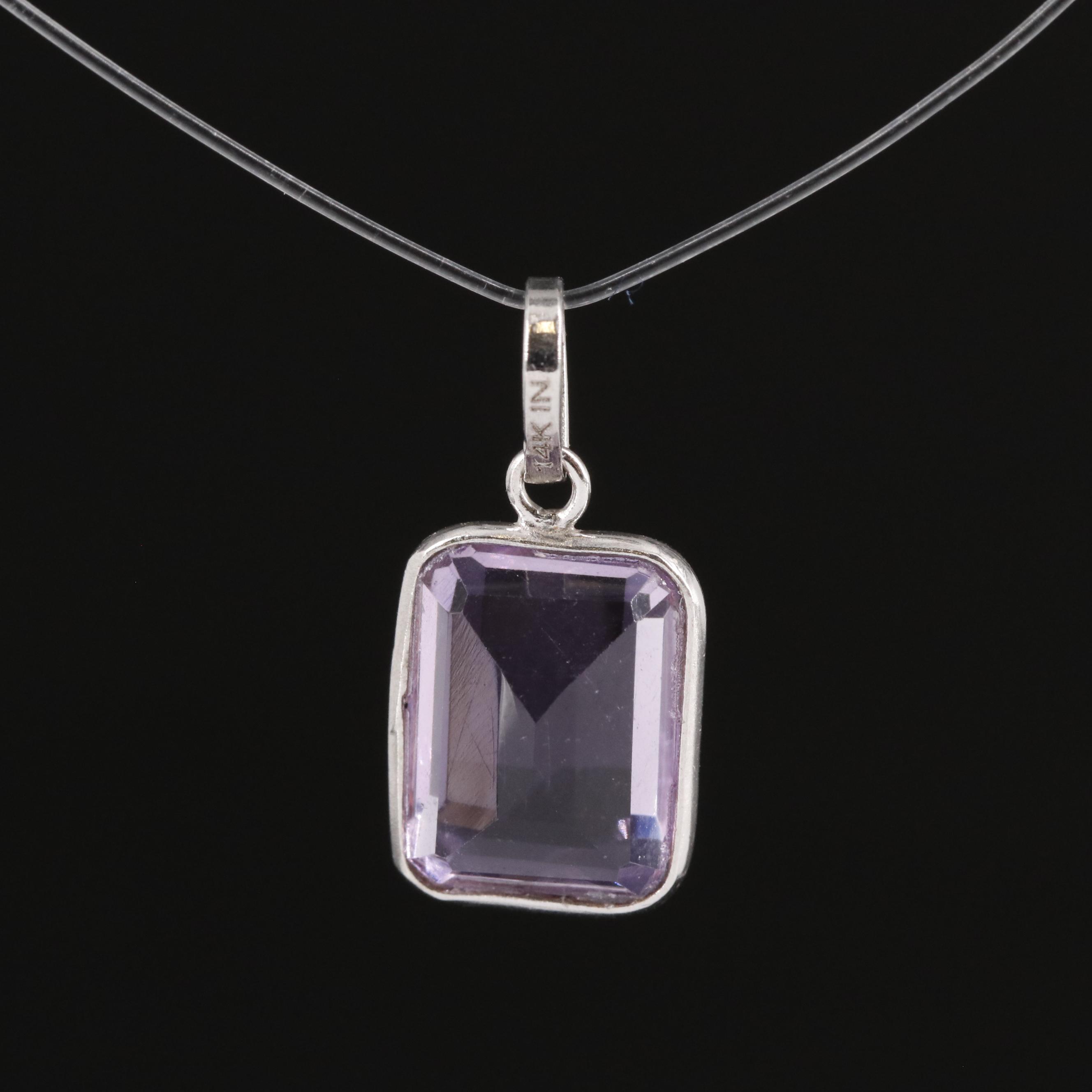 14K Amethyst Pendant