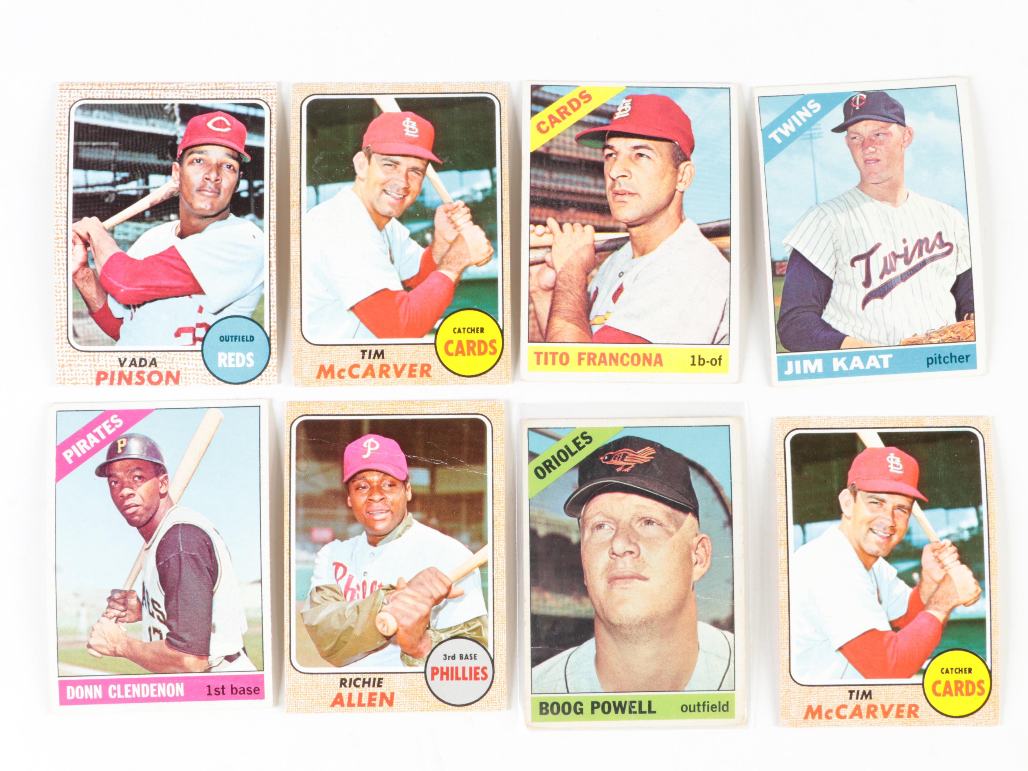 Topps Baseball Cards Including Jenkins, McCarver, Rookies and More, 1960s