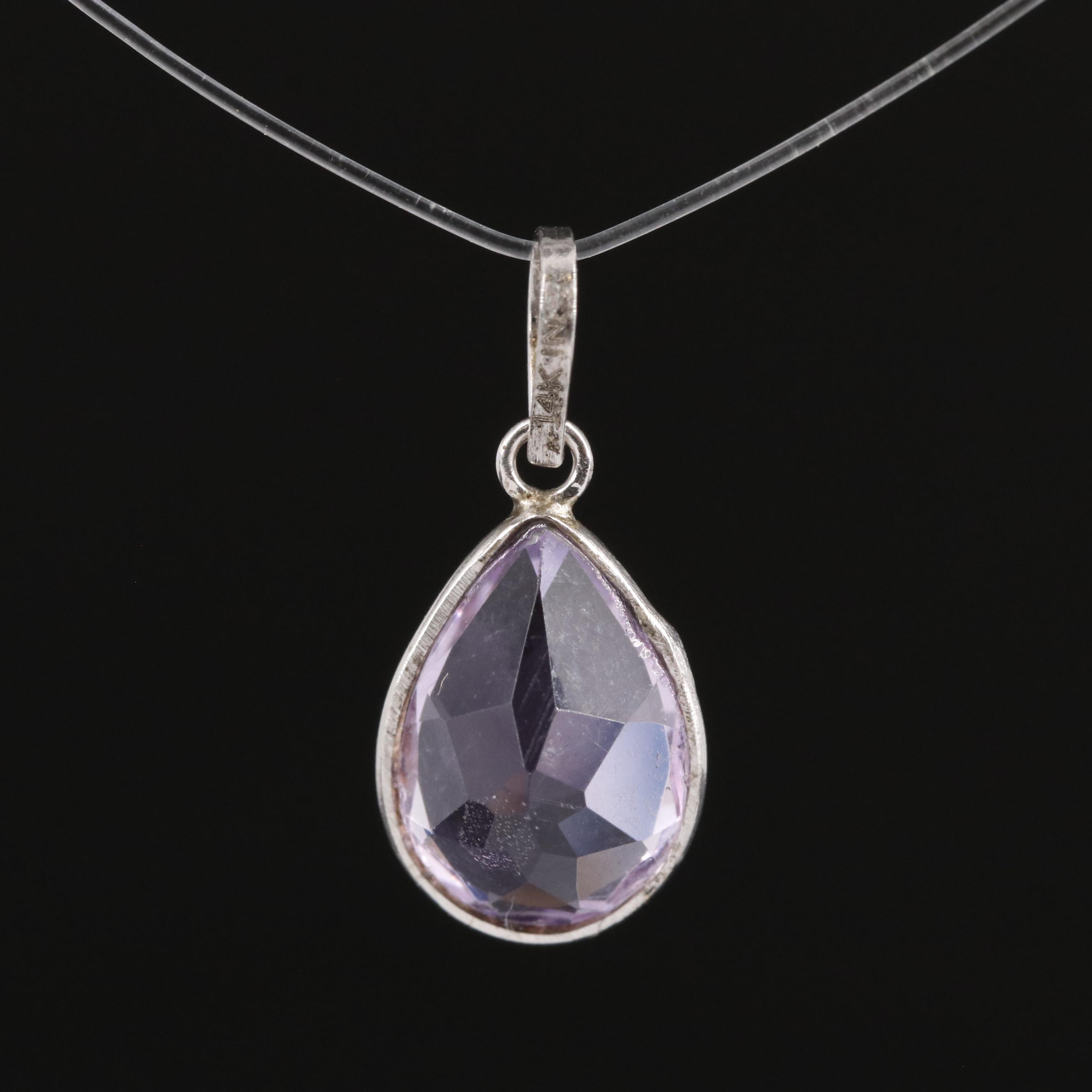 14K Amethyst Pendant