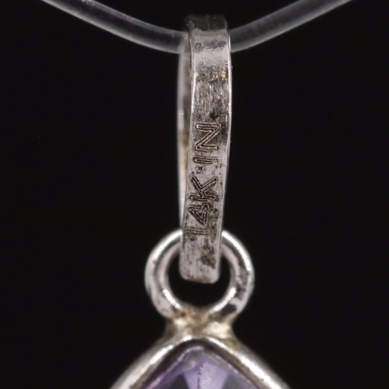 14K Amethyst Pendant