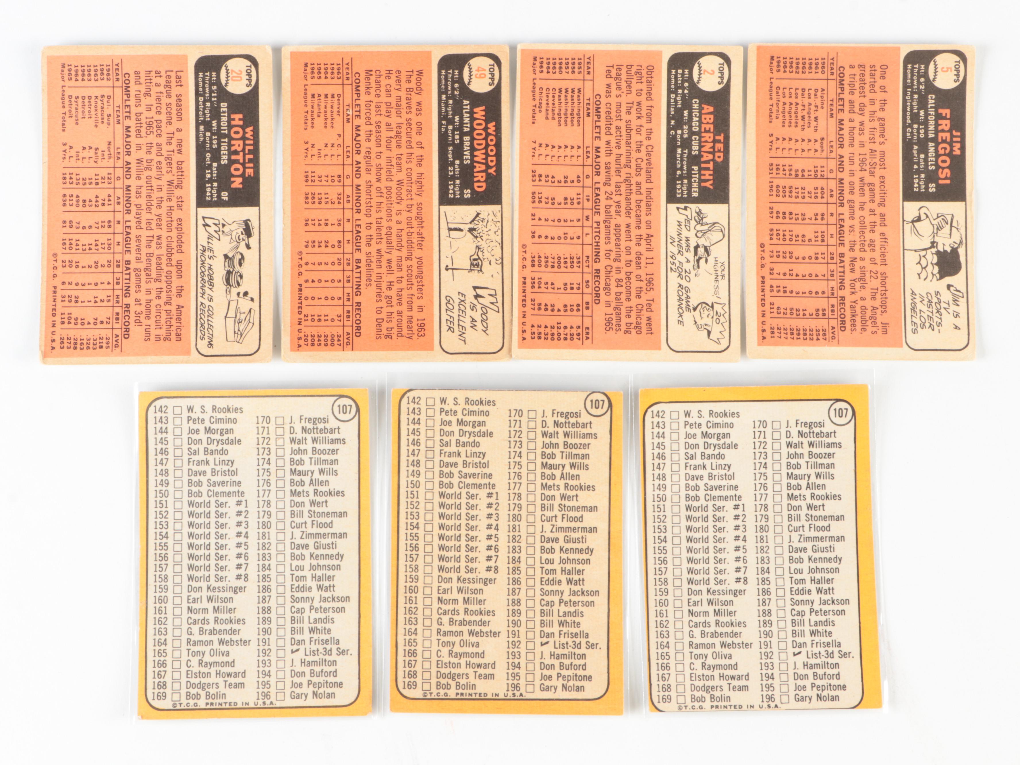 Topps Baseball Cards Including Jenkins, McCarver, Rookies and More, 1960s