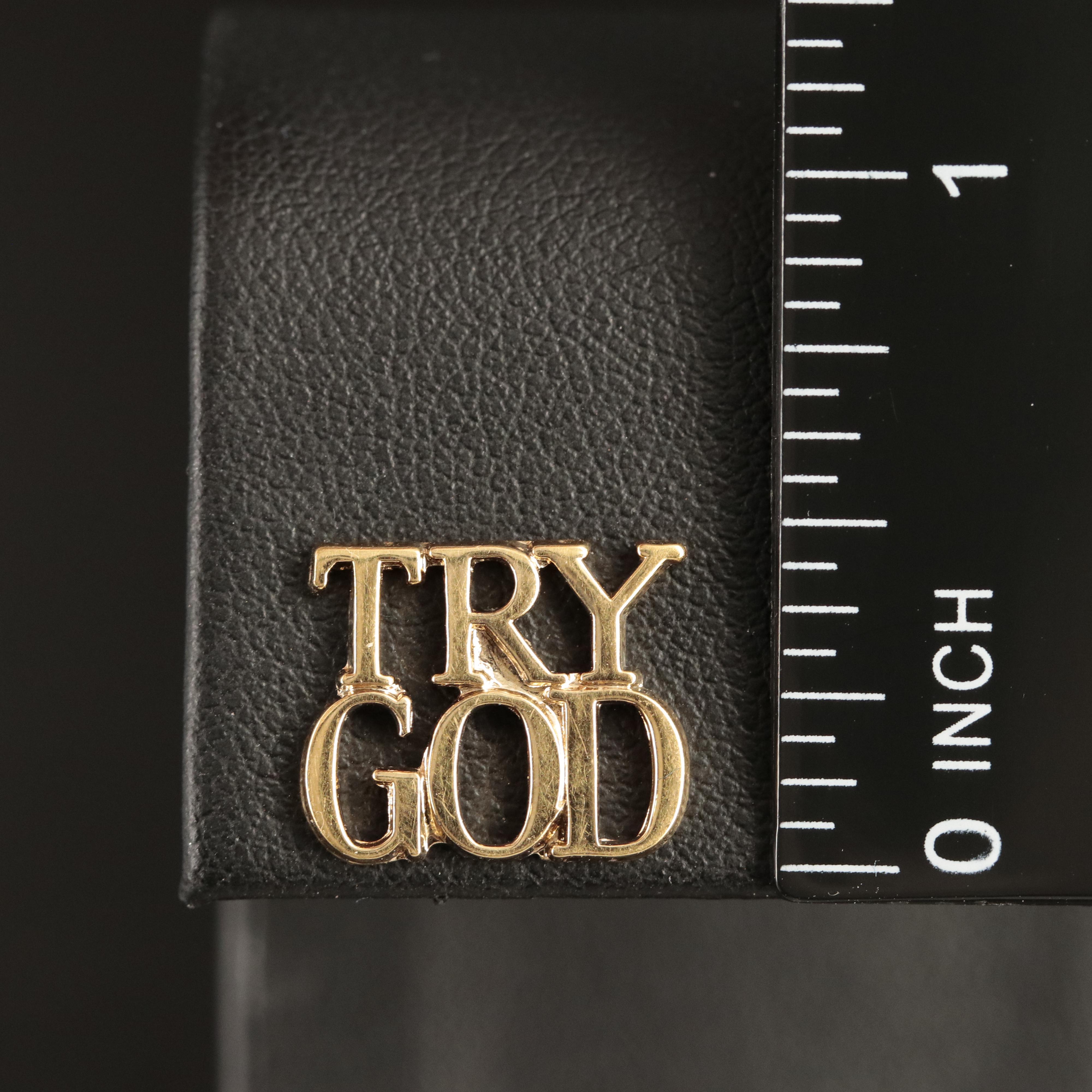 Tiffany & Co. "Try God" Sterling Pin