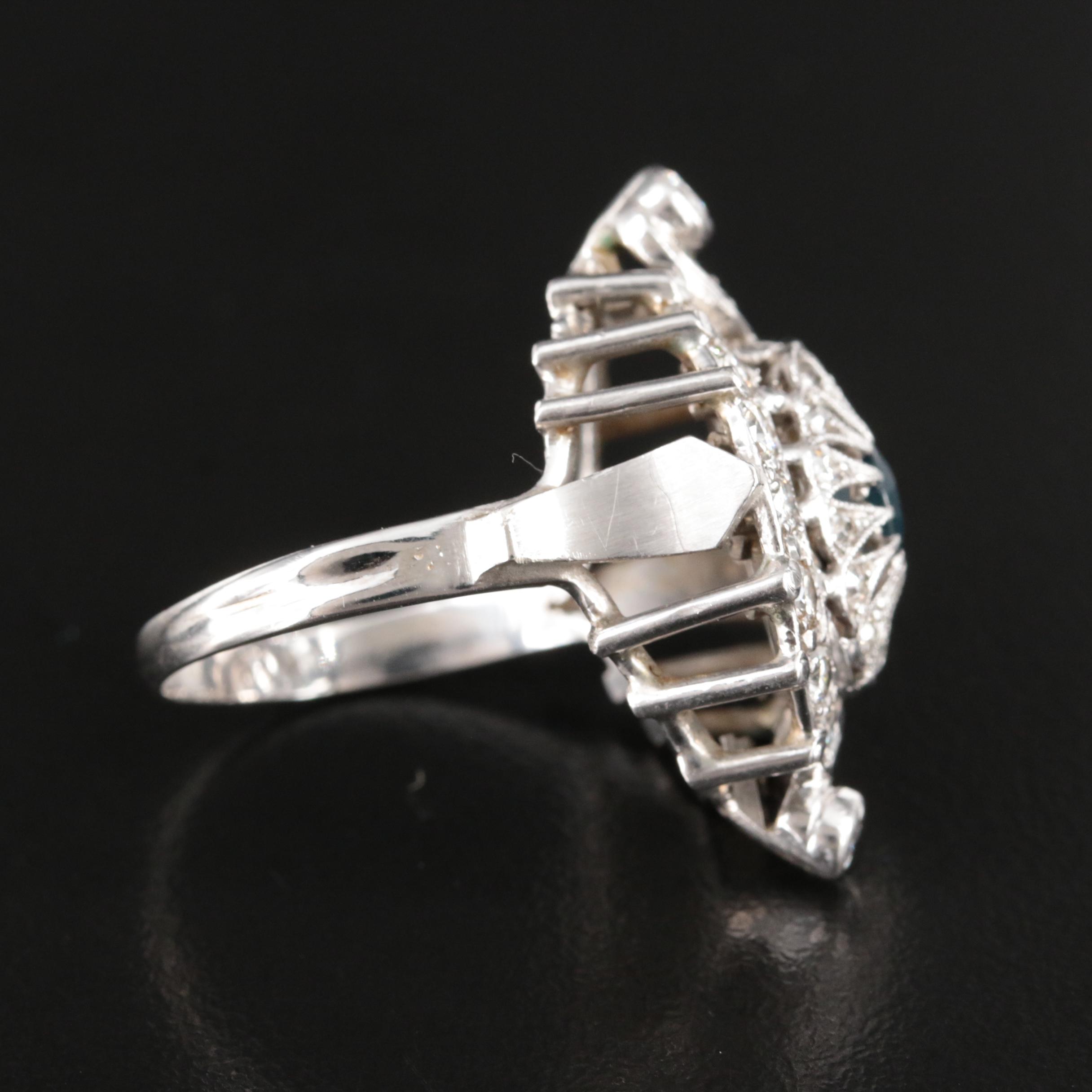 Vintage 14K Sapphire and Diamond Ring