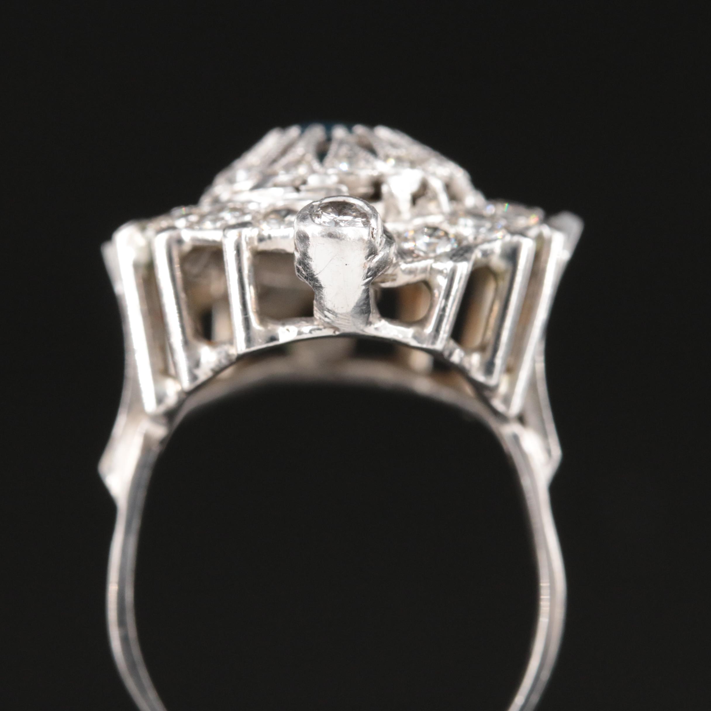 Vintage 14K Sapphire and Diamond Ring