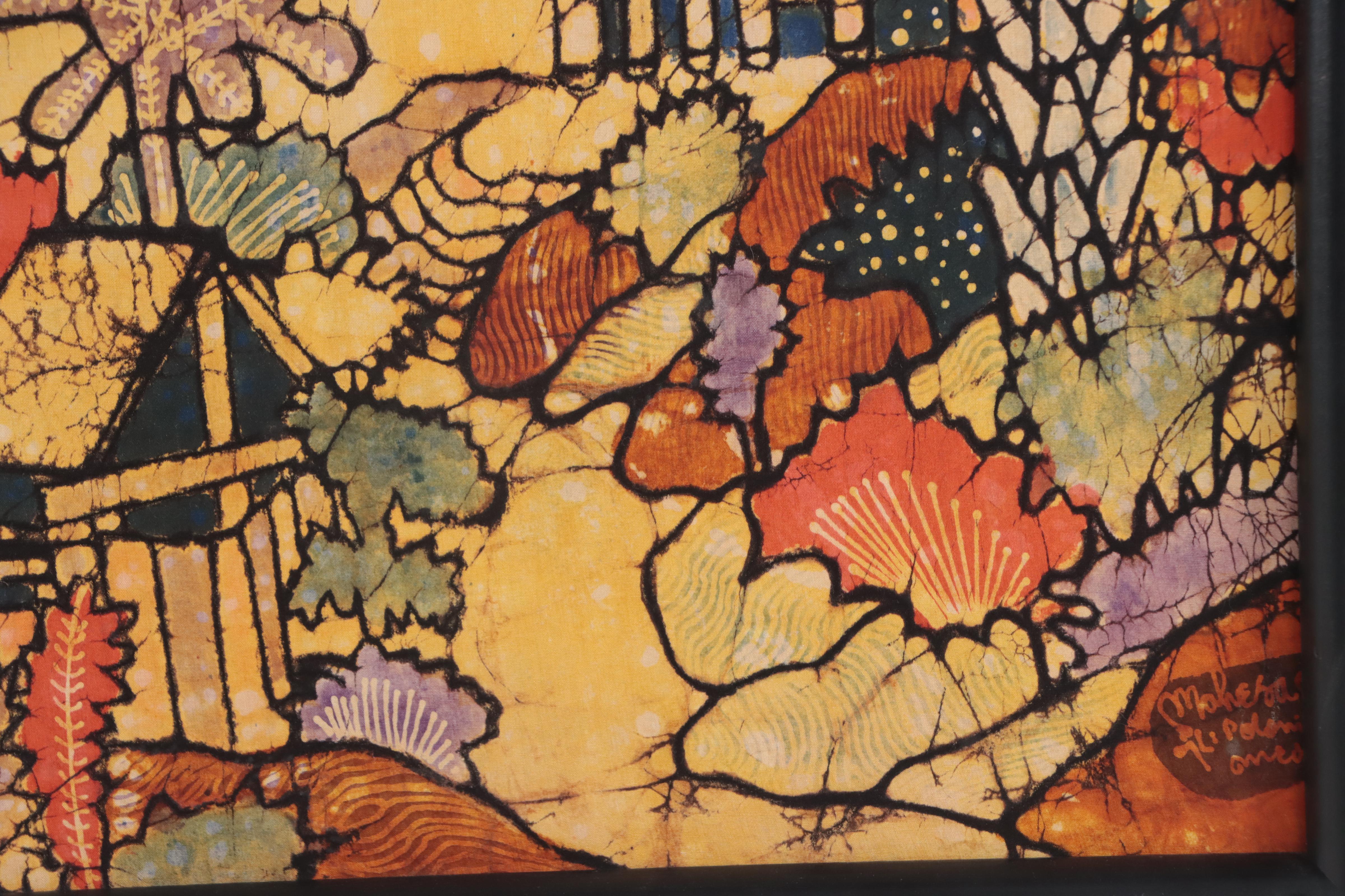 Mahera Oentara Batik Textile of Village, Medan, Indonesia, Circa 1970