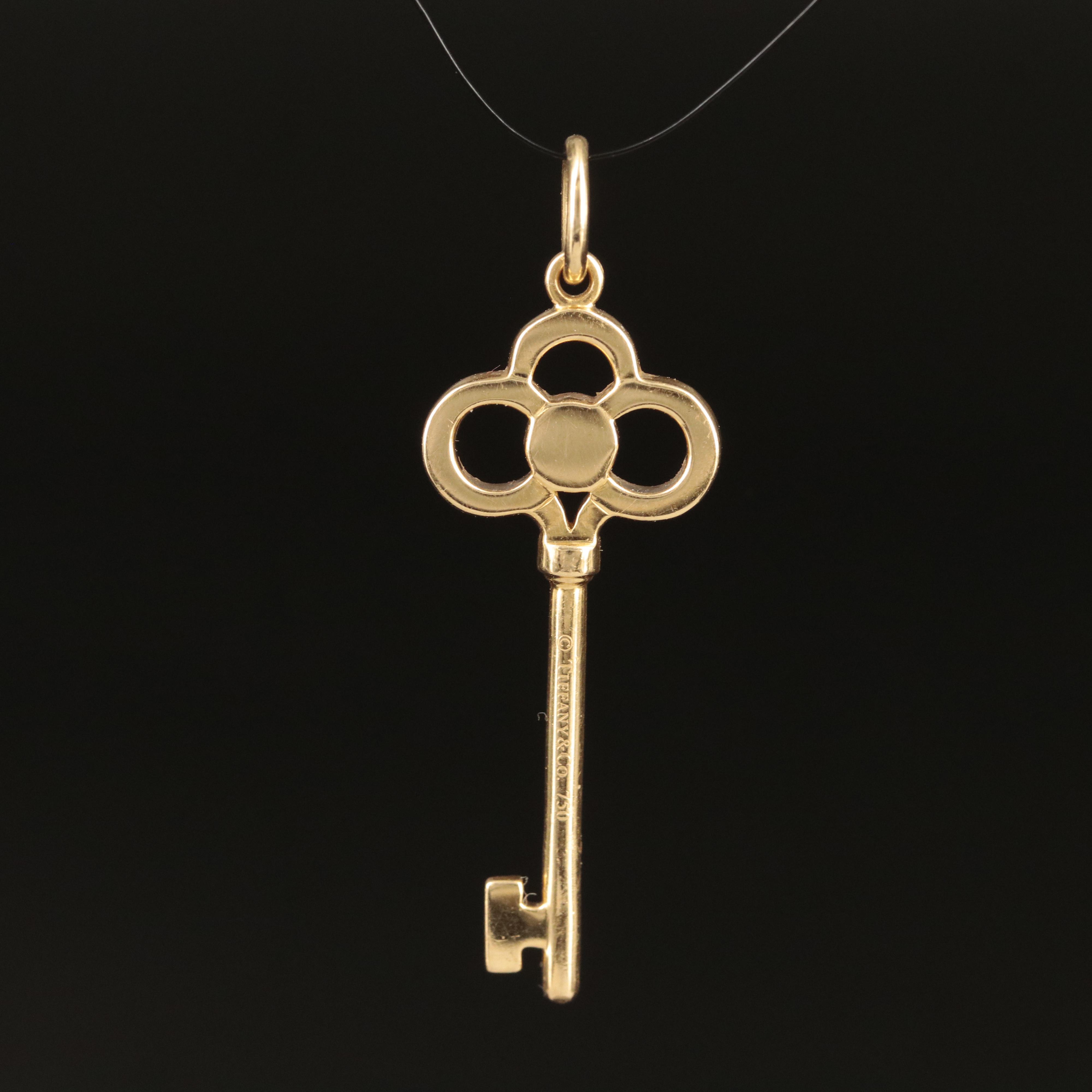 Tiffany & Co. "Crown Key" 18K 0.25 CTW Diamond Pendant