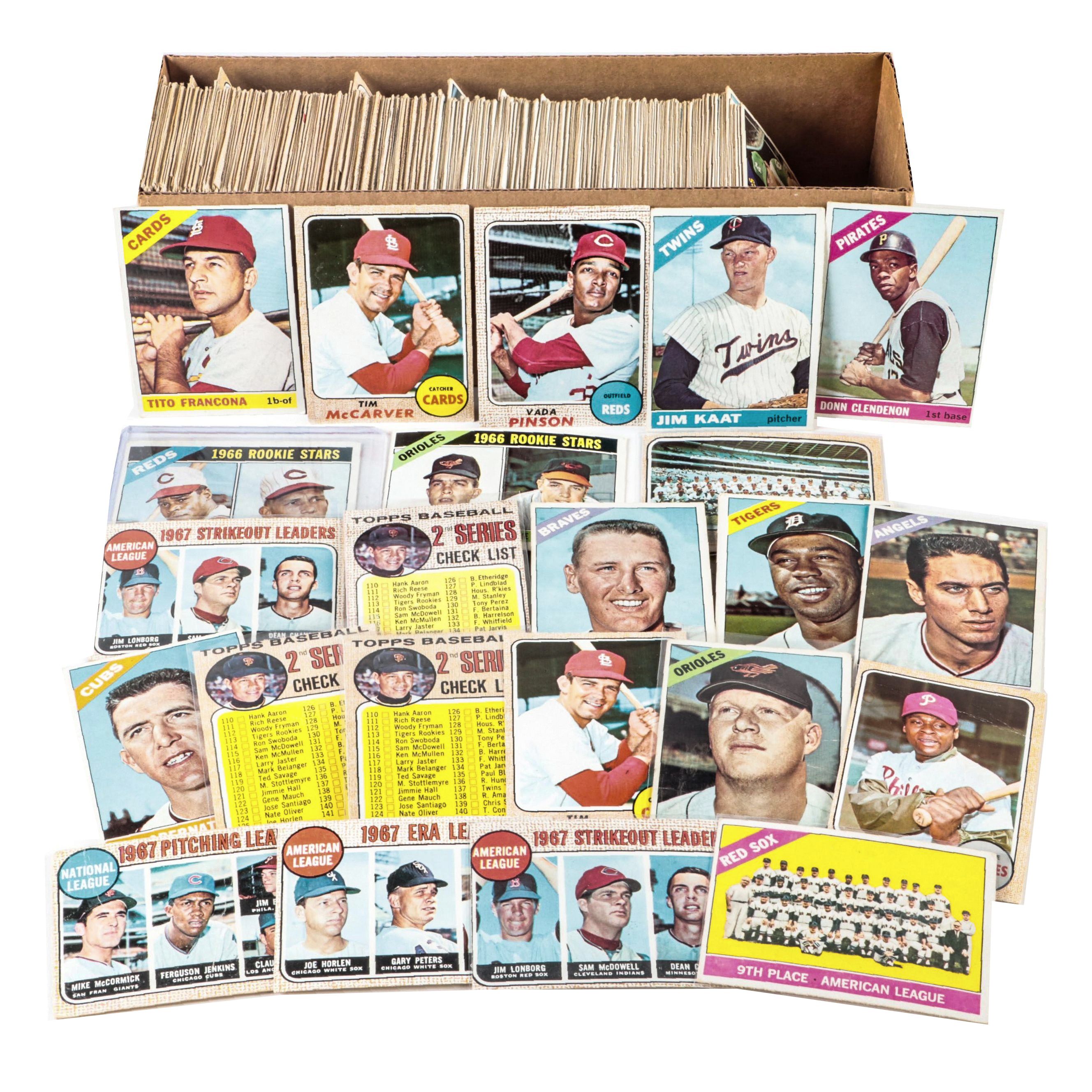 Topps Baseball Cards Including Jenkins, McCarver, Rookies and More, 1960s
