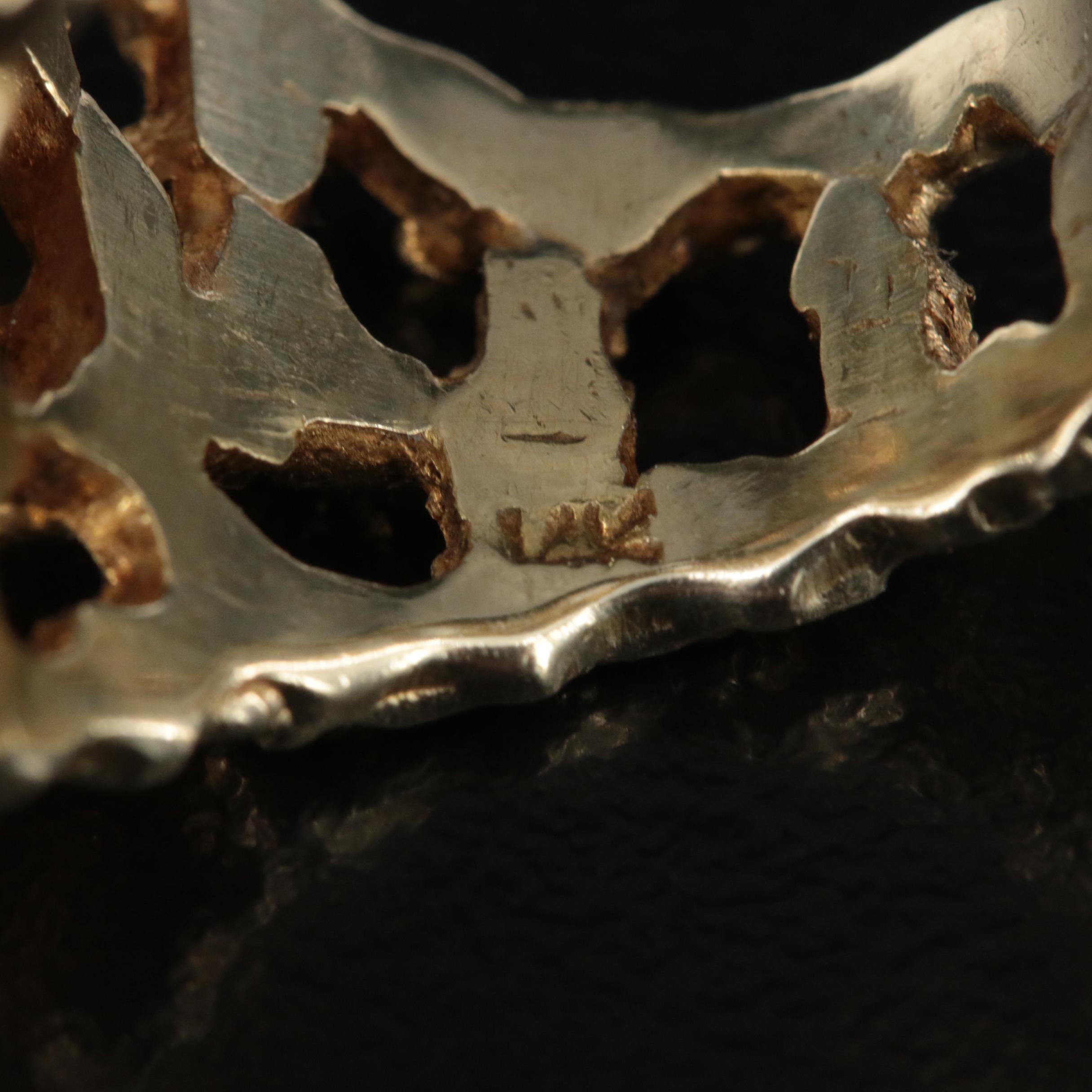 1970s Brutalist Style 14K Opal Ring