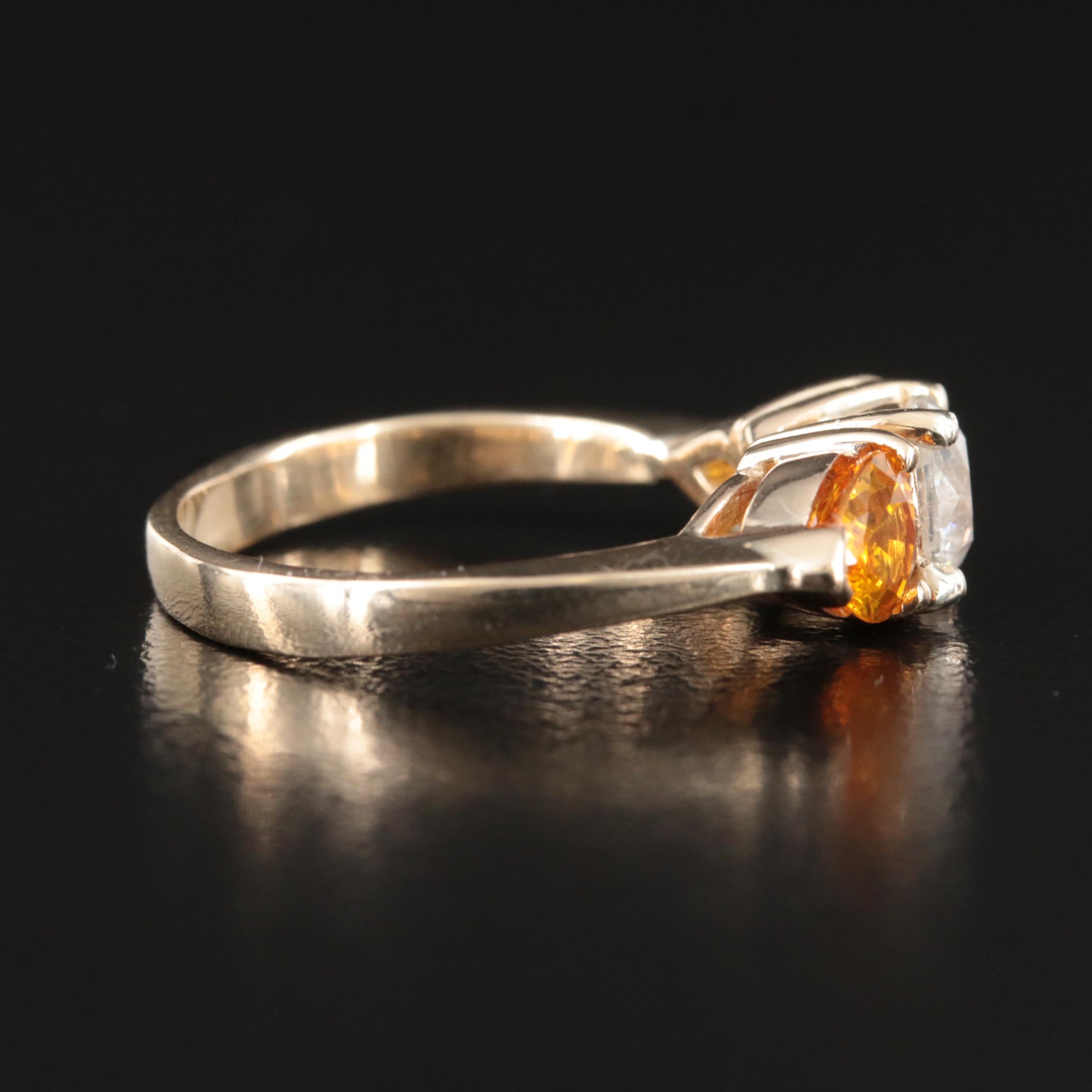 14K Diamond and Sapphire Ring