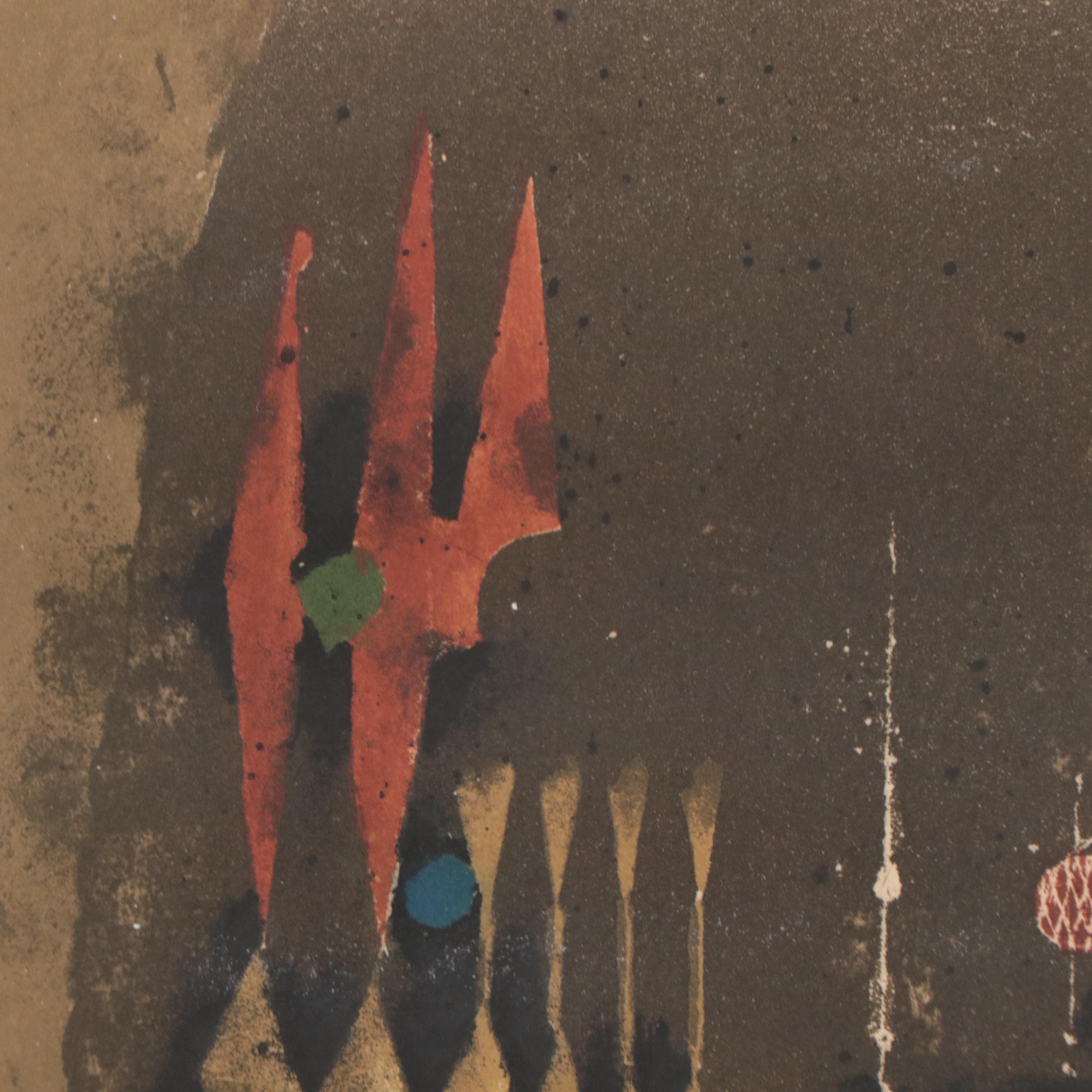 Johnny Gotthard Friedlaender Abstract Etching from "Illuminations" Suite, 1979