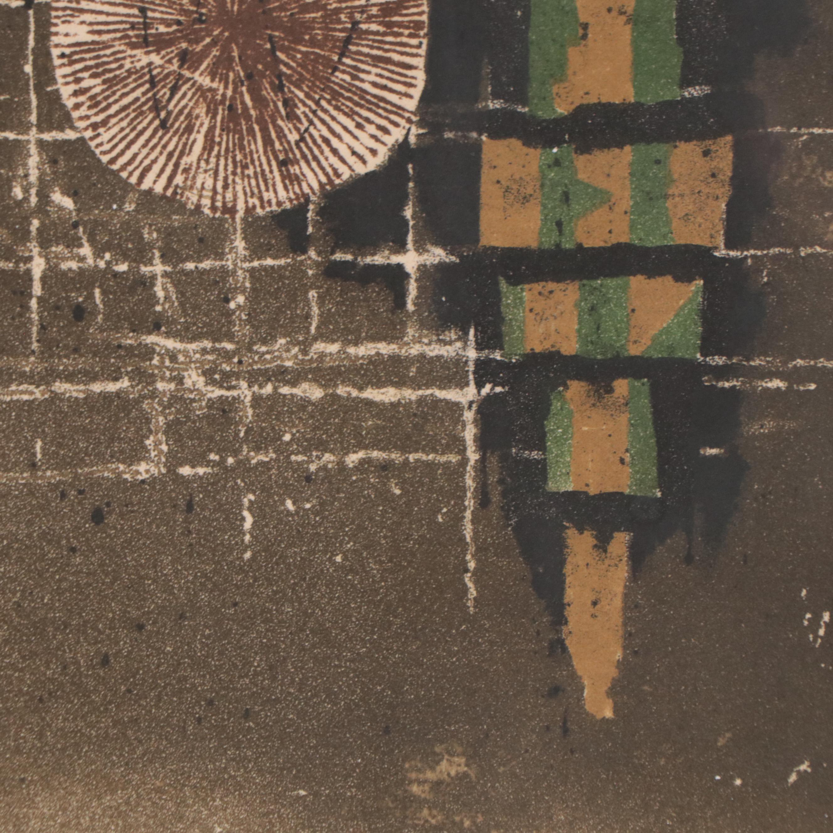 Johnny Gotthard Friedlaender Abstract Etching from "Illuminations" Suite, 1979