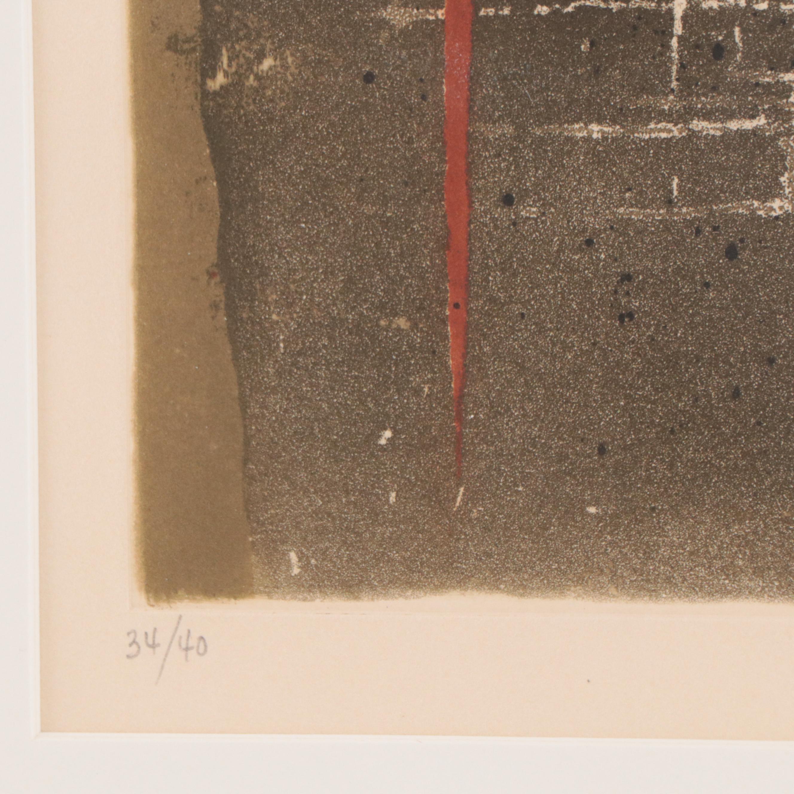 Johnny Gotthard Friedlaender Abstract Etching from "Illuminations" Suite, 1979
