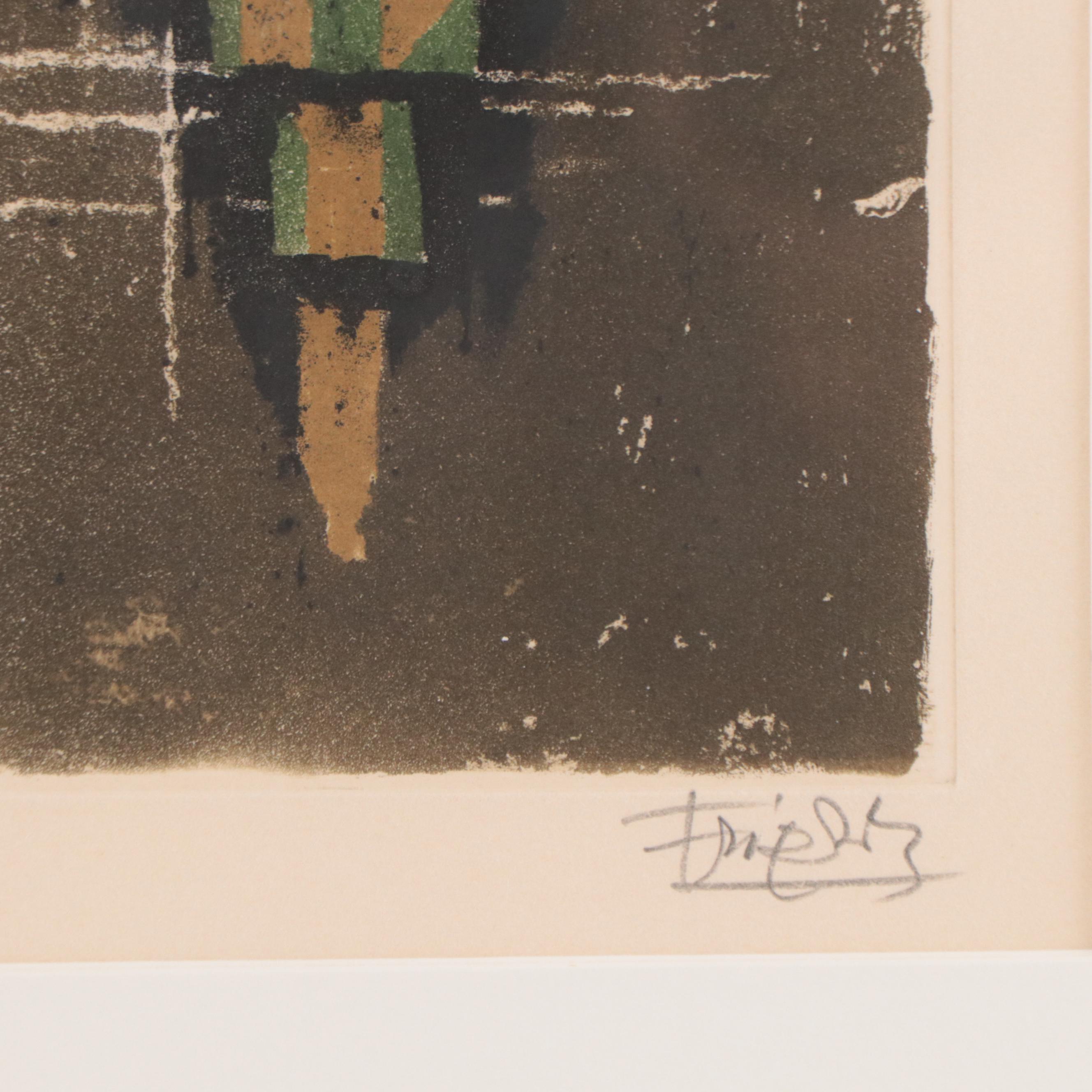 Johnny Gotthard Friedlaender Abstract Etching from "Illuminations" Suite, 1979