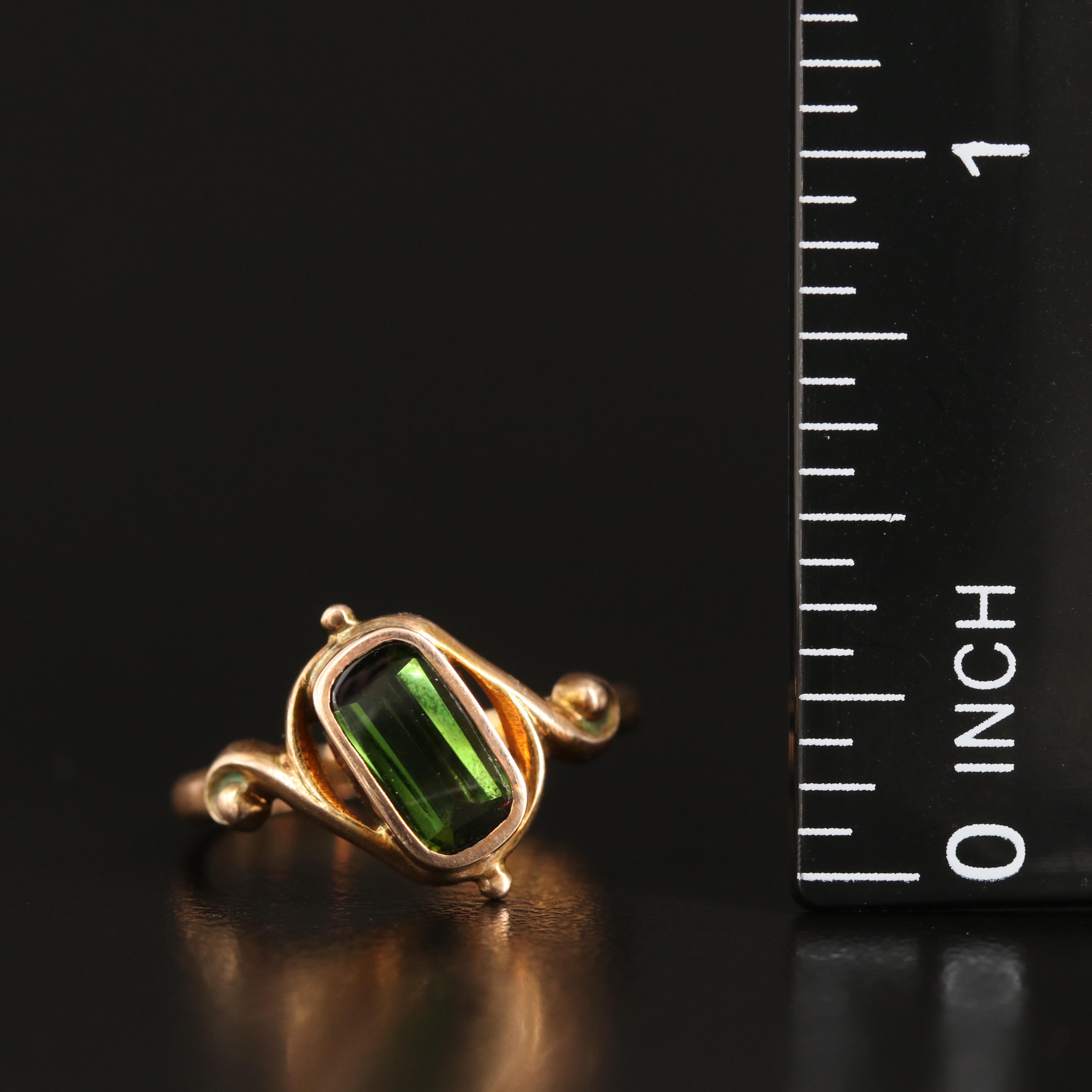 Vintage 10K Tourmaline Ring