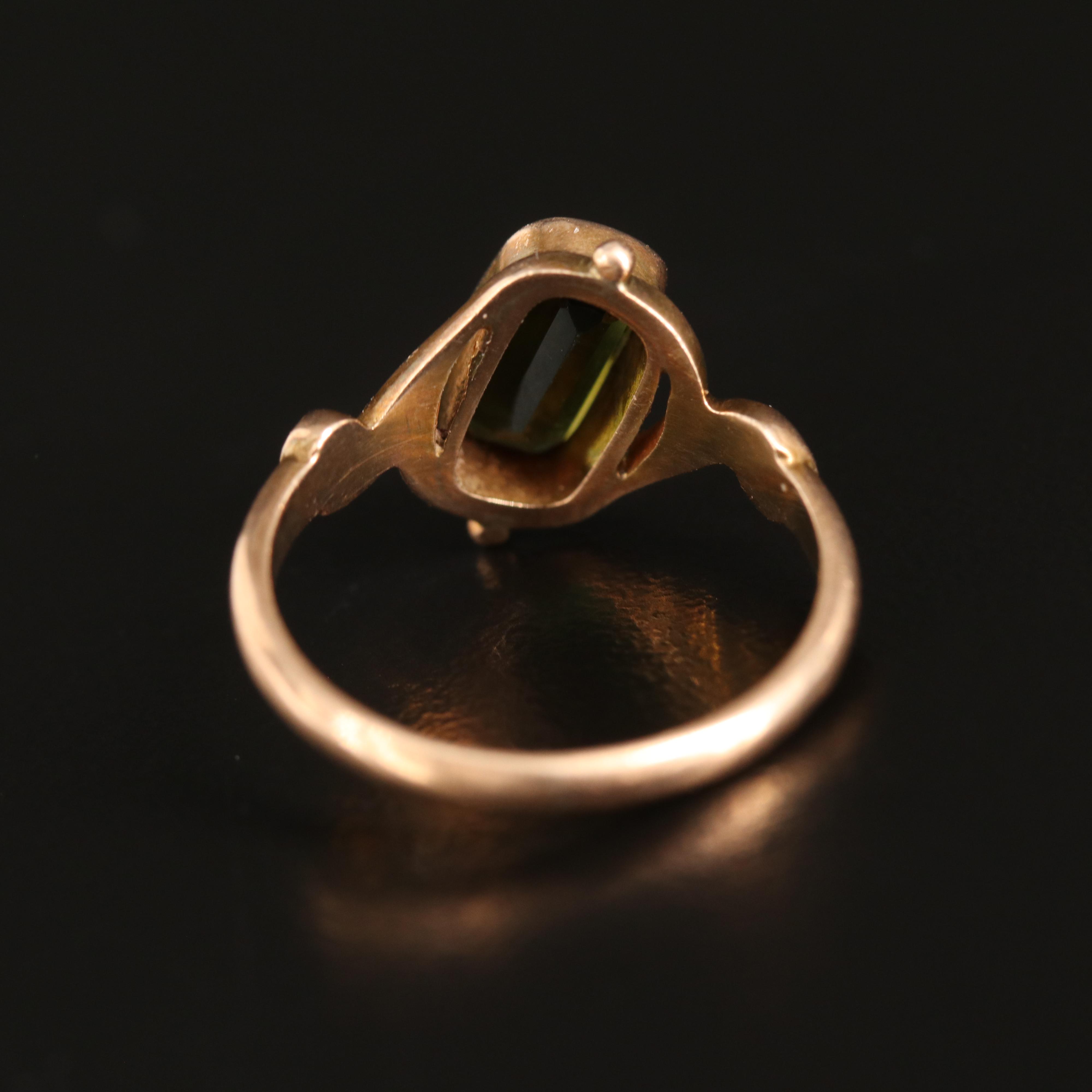 Vintage 10K Tourmaline Ring