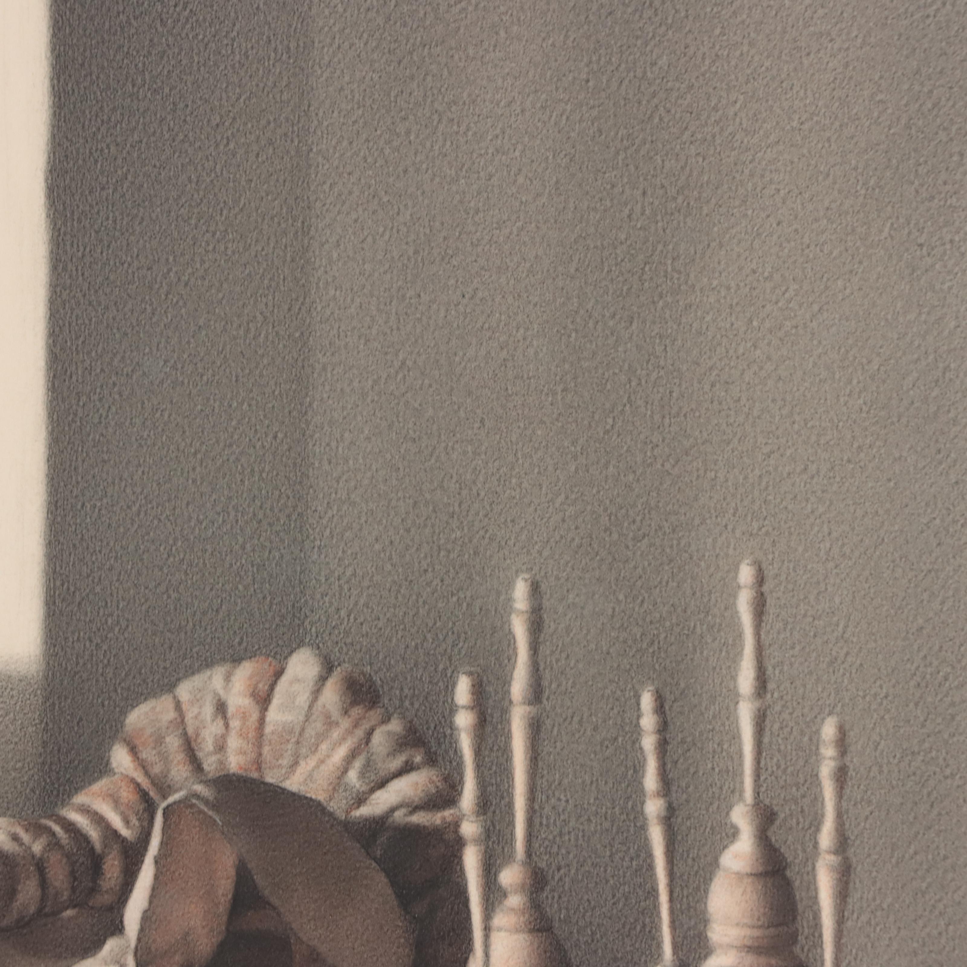 Gerardo Pita Still Life Silverpoint Drawing, Late 20th Century