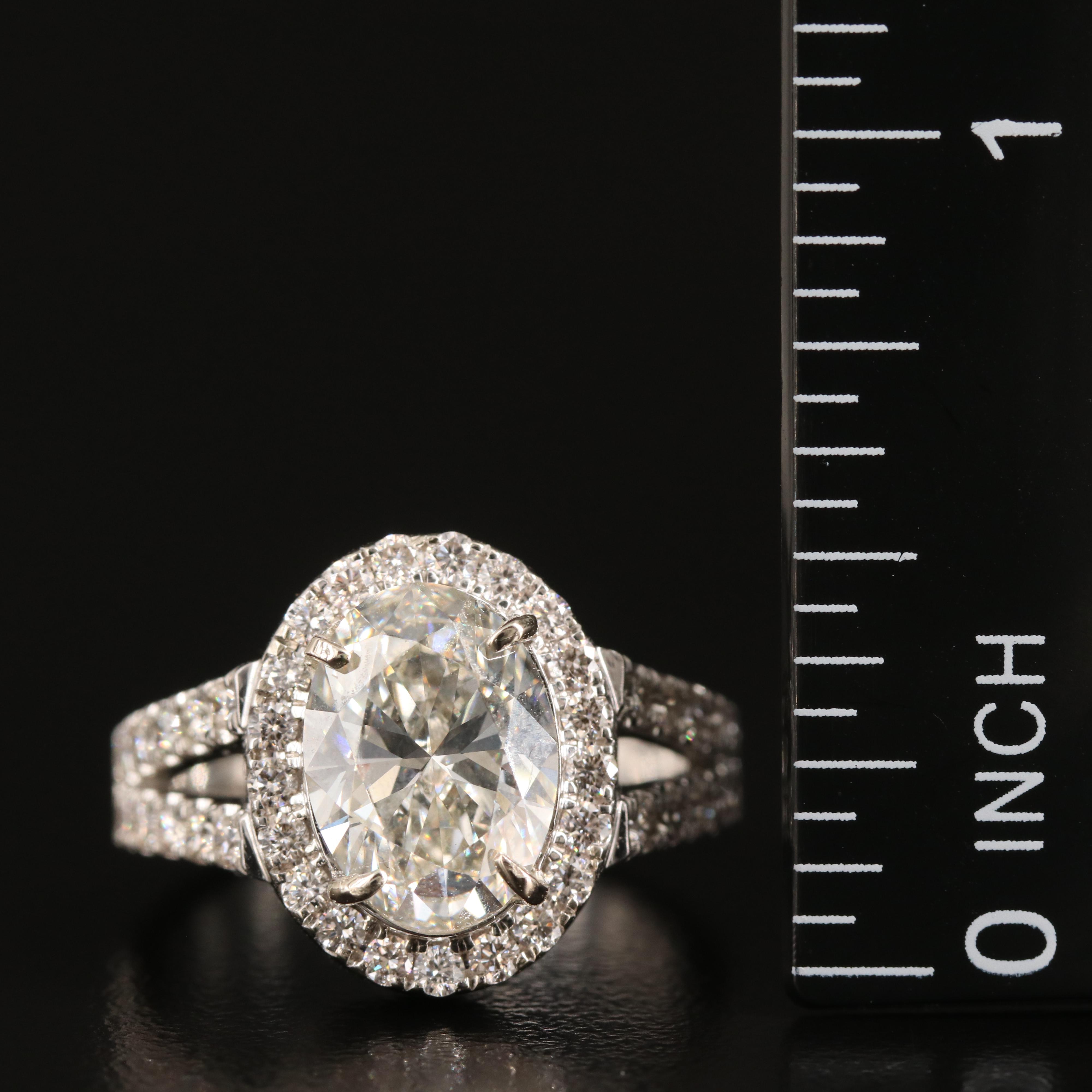 14K 3.20 CTW Lab Grown Diamond Ring with IGI Report