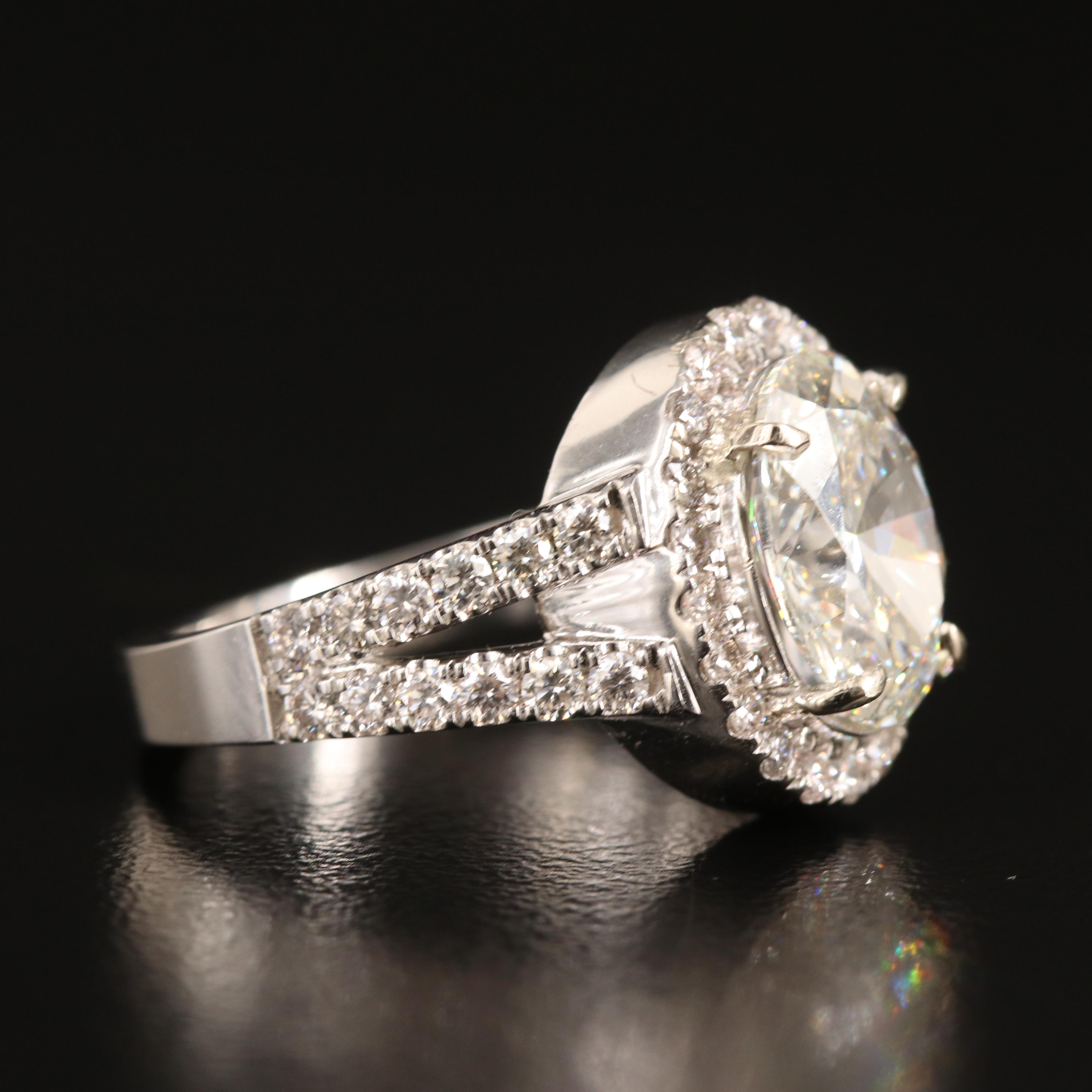 14K 3.20 CTW Lab Grown Diamond Ring with IGI Report
