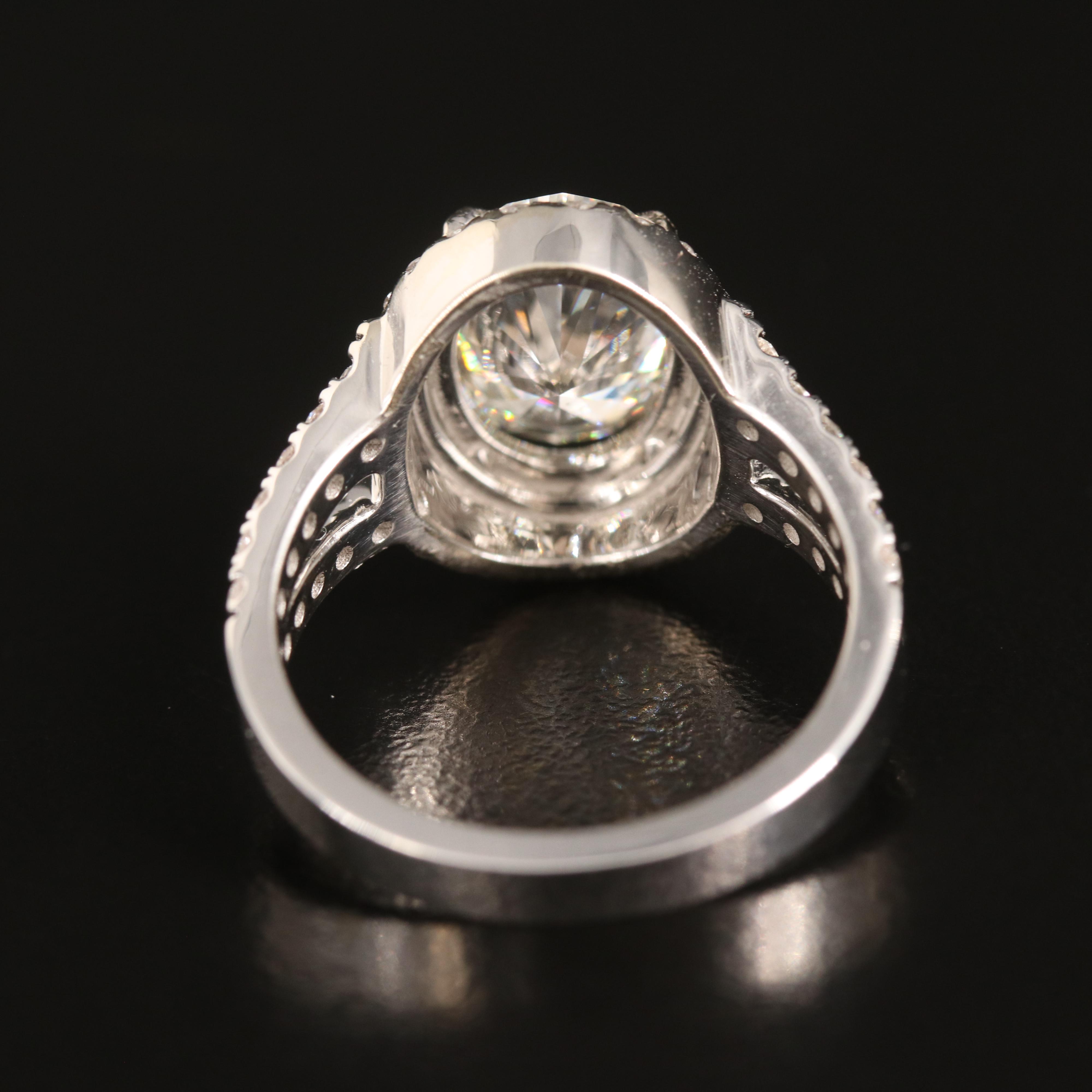 14K 3.20 CTW Lab Grown Diamond Ring with IGI Report