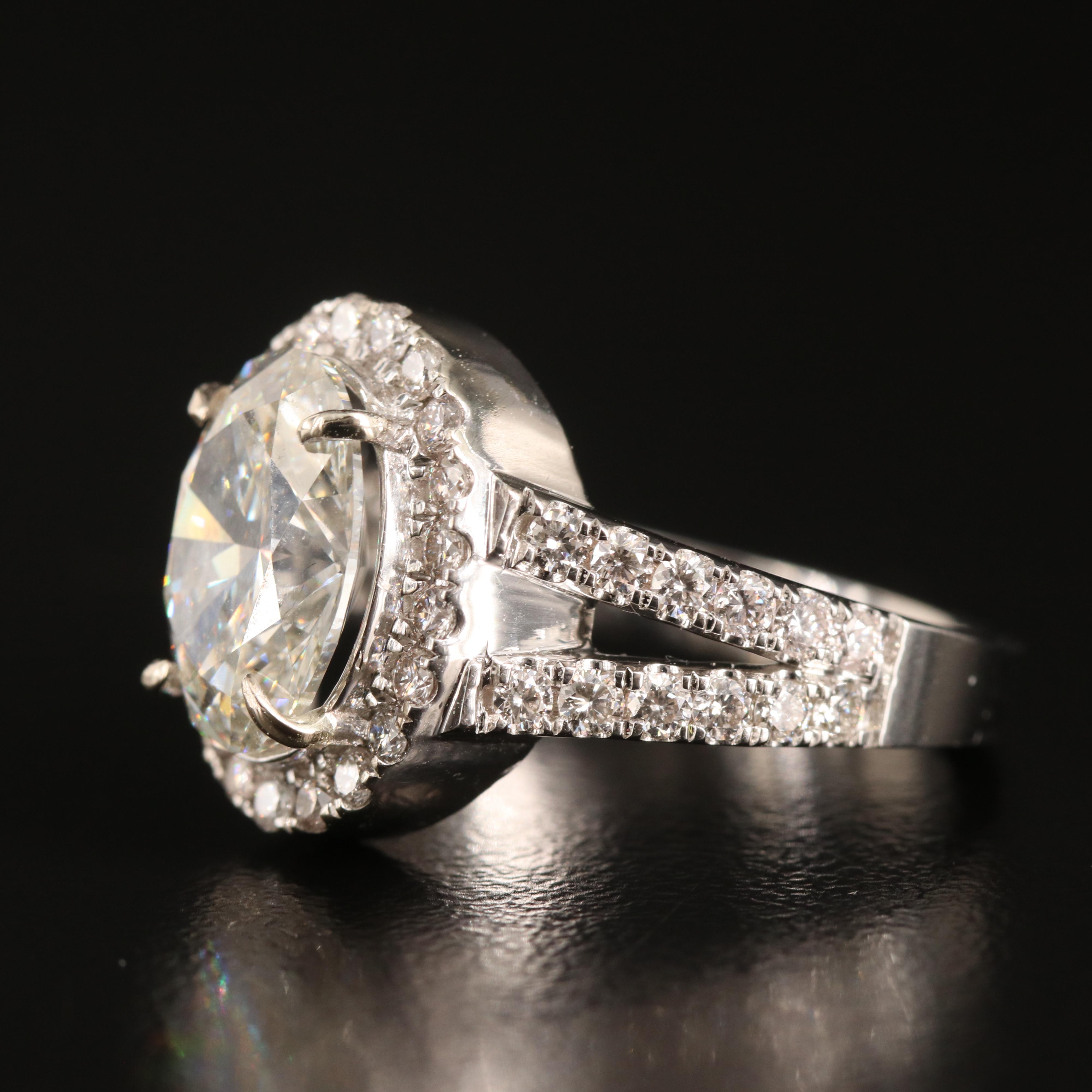 14K 3.20 CTW Lab Grown Diamond Ring with IGI Report