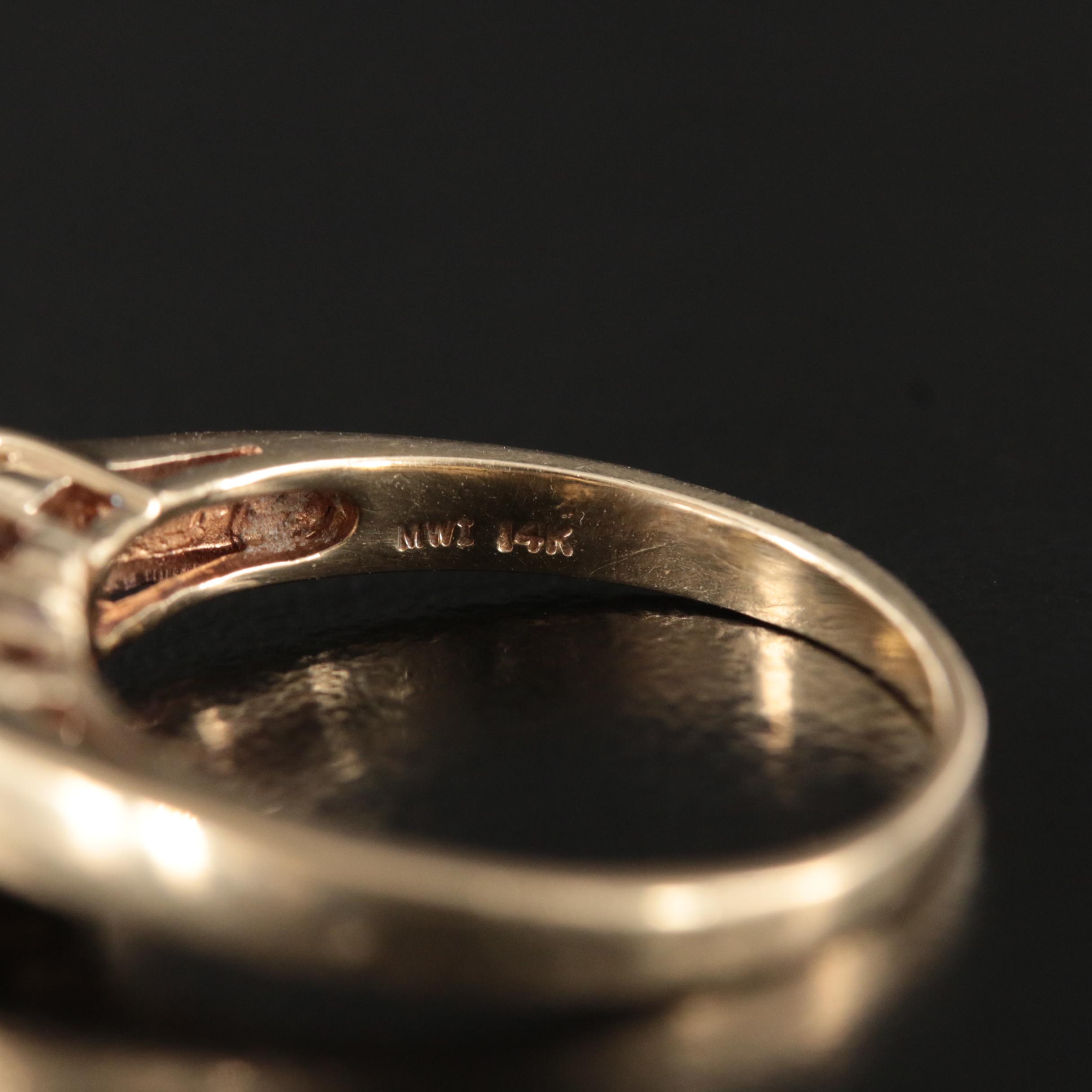 14K Sapphire and Diamond Ring