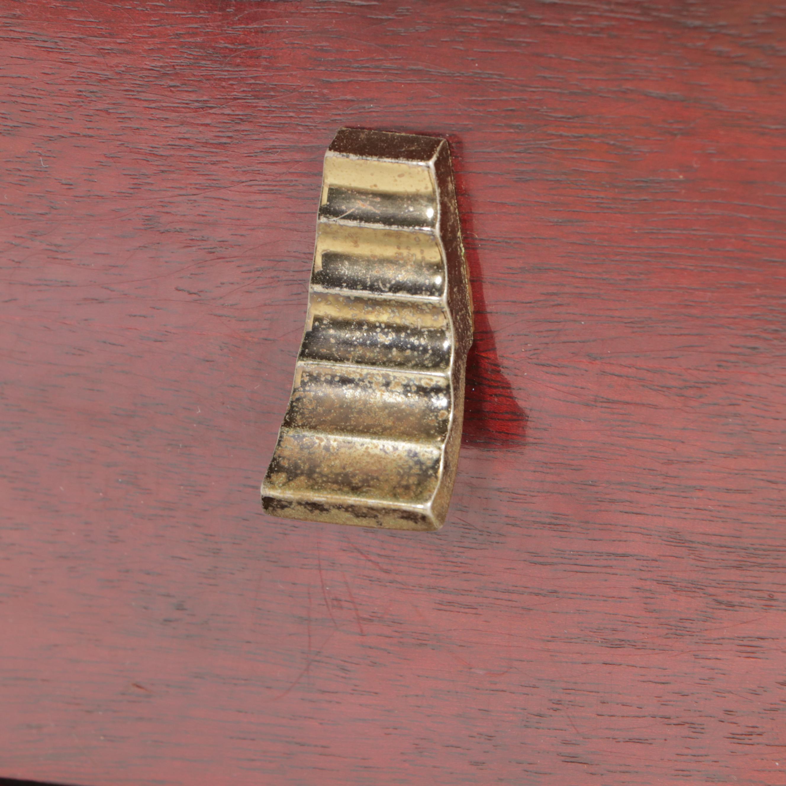 Art Deco Mahogany Five-Drawer Bowfront Chest, Mid-20th Century