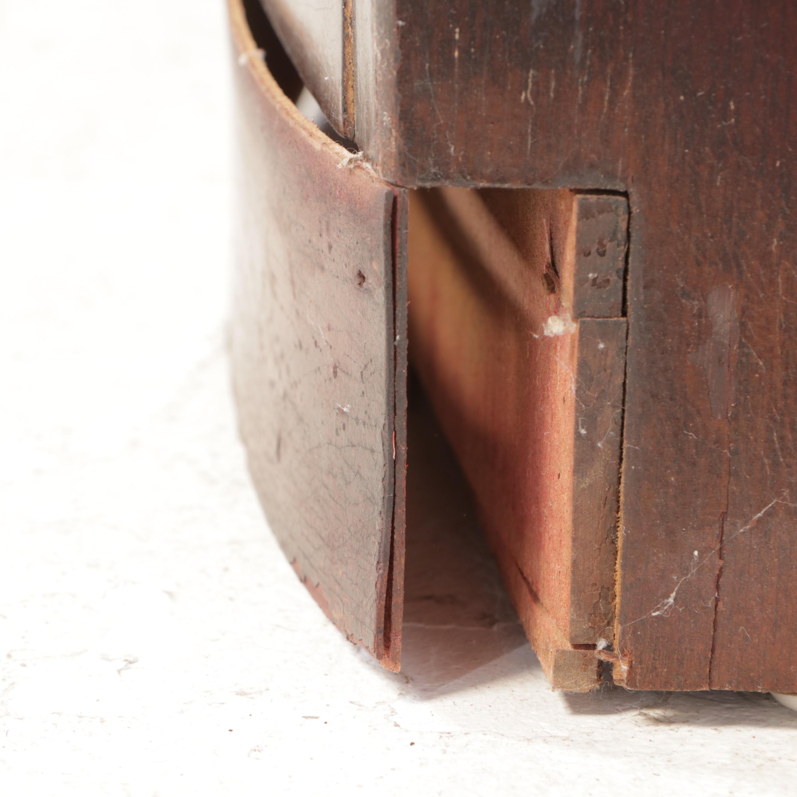 Art Deco Mahogany Five-Drawer Bowfront Chest, Mid-20th Century