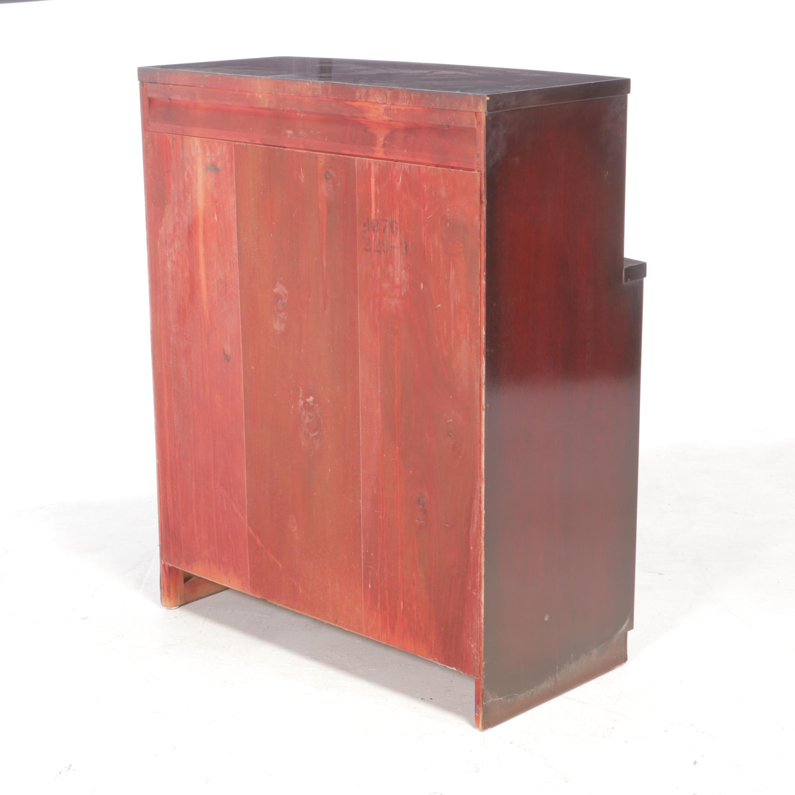 Art Deco Mahogany Five-Drawer Bowfront Chest, Mid-20th Century