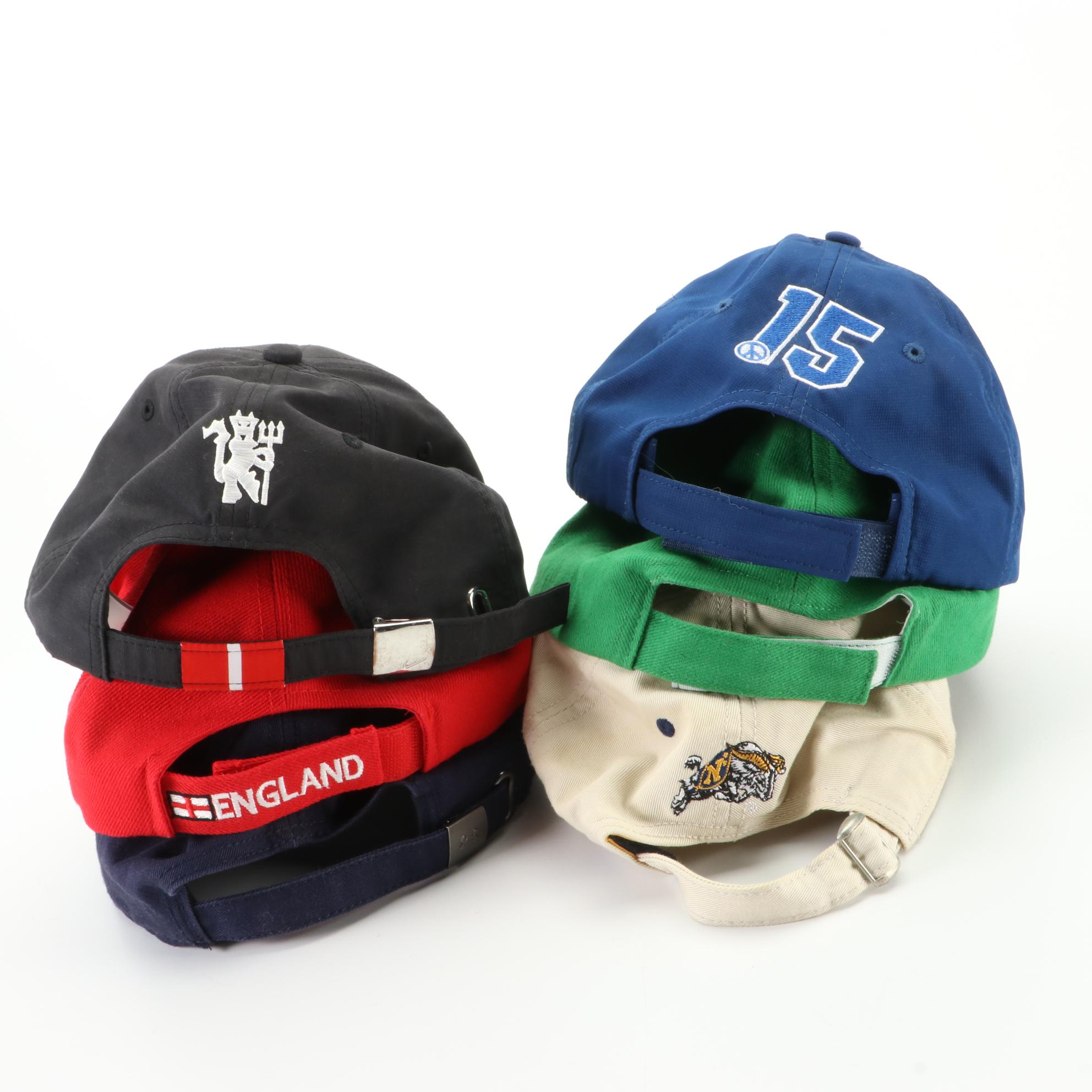 Nike, Under Armour, and Celtic Adjustable Baseball Caps