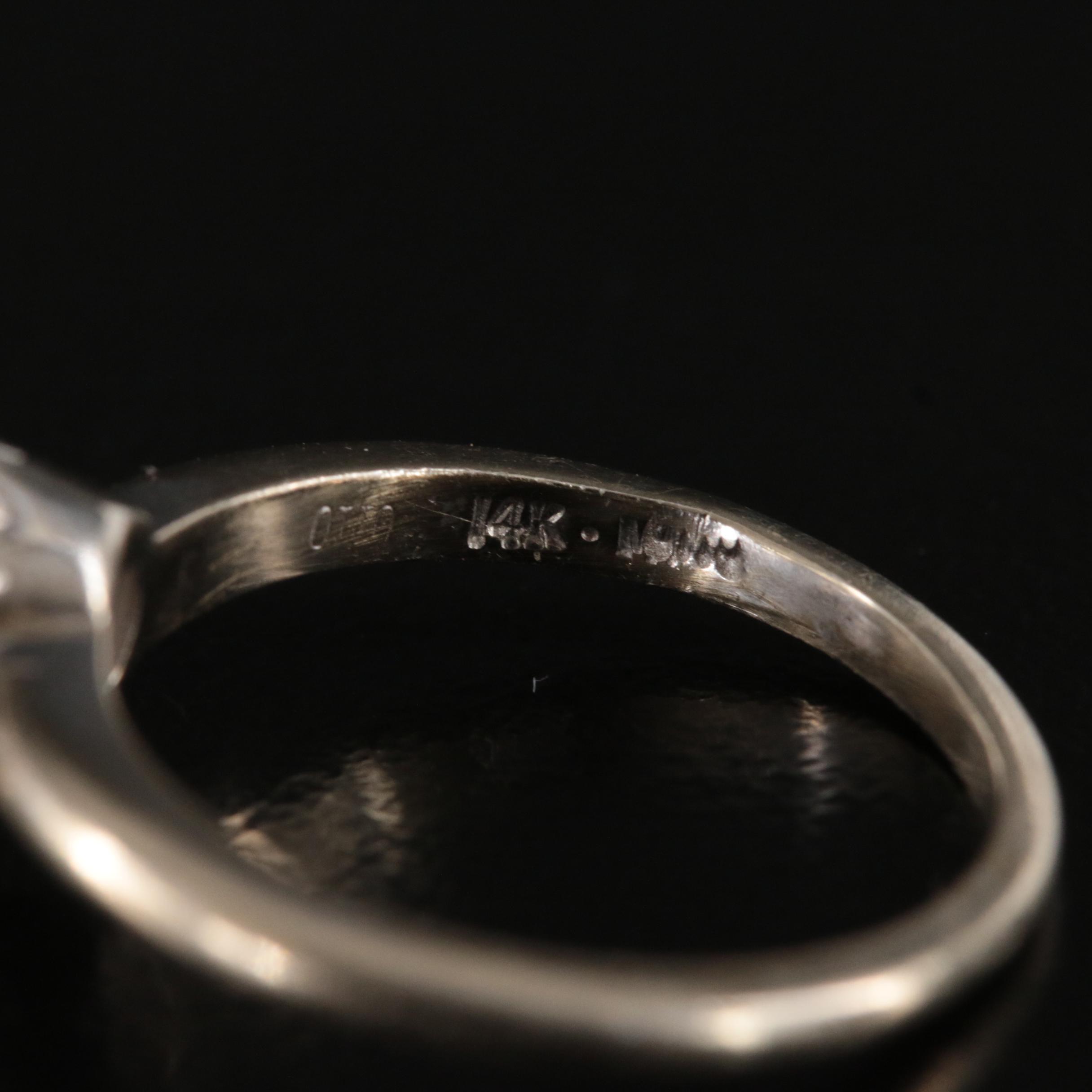 Vintage 14K 1.12 CTW Diamond Cluster Ring