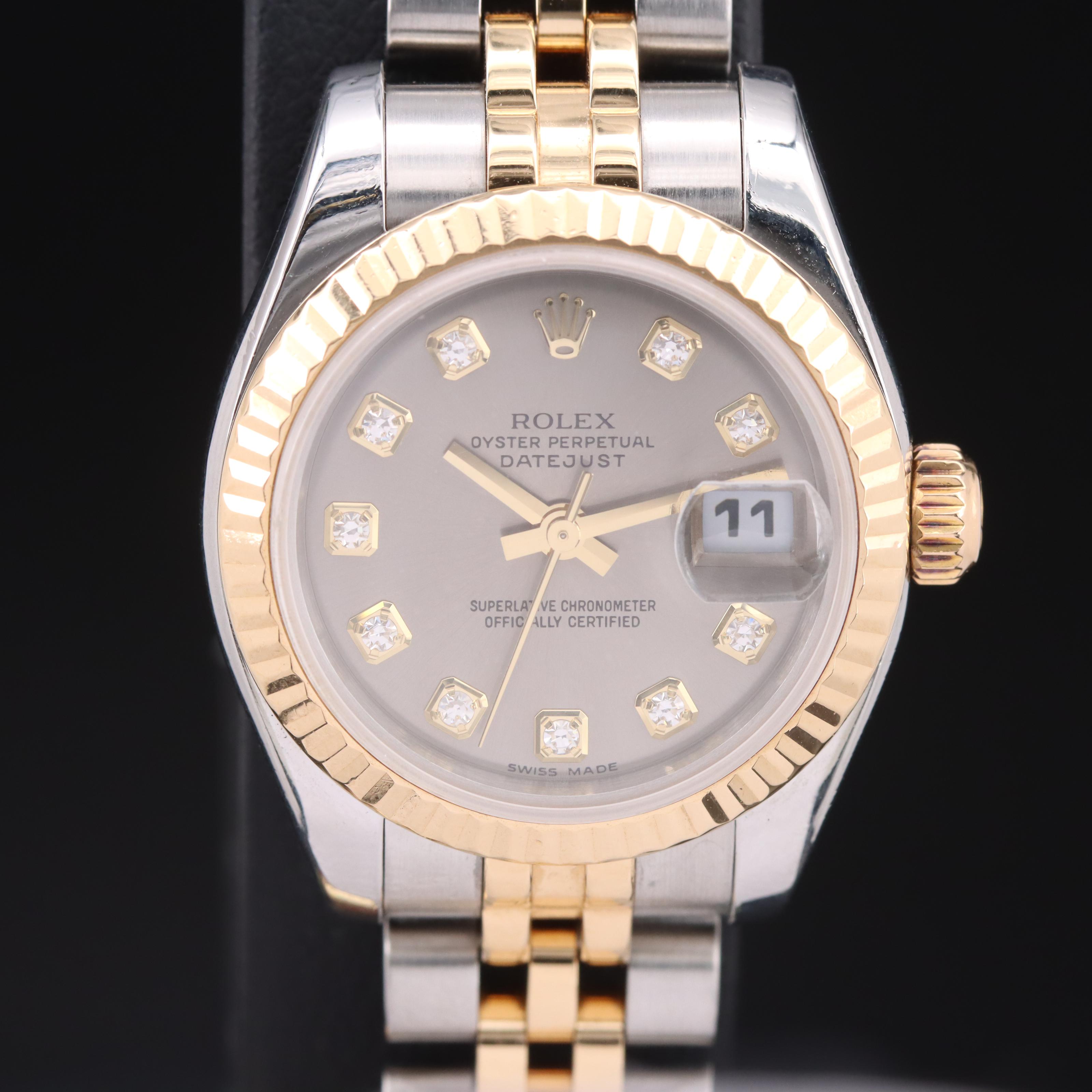 2005 - 2006 Rolex Factory Diamond Dial Datejust Watch