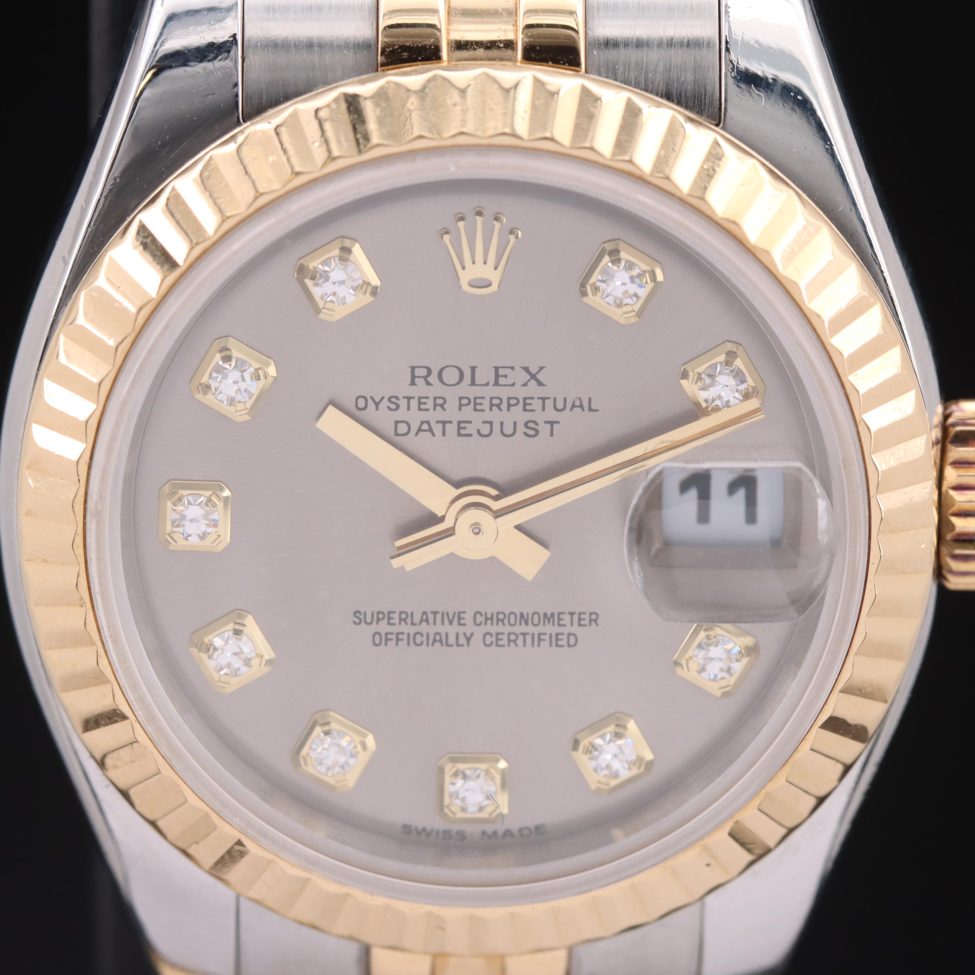 2005 - 2006 Rolex Factory Diamond Dial Datejust Watch
