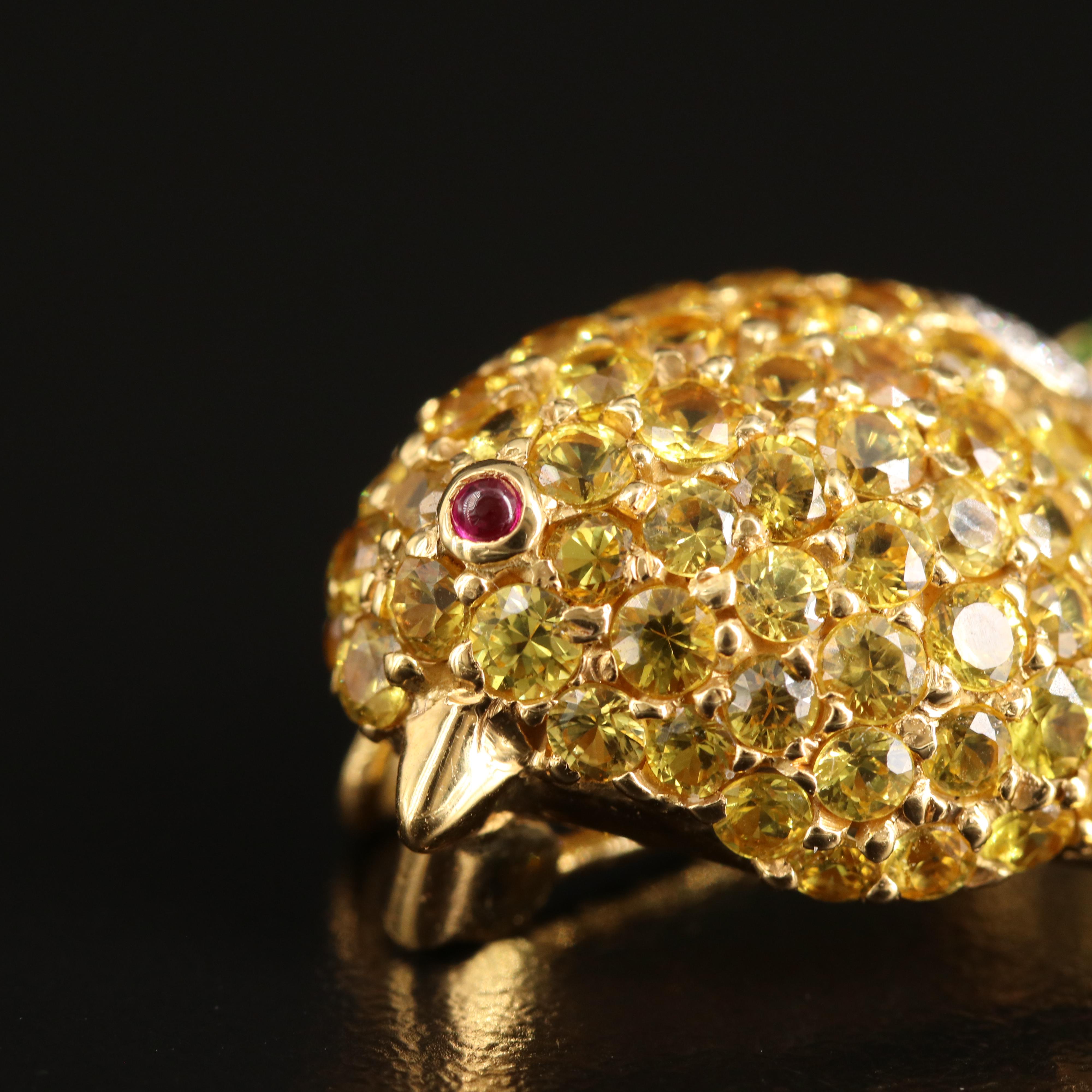 Le Vian 18K Sapphire, Tsavorite, Ruby and Diamond Chick Converter Brooch