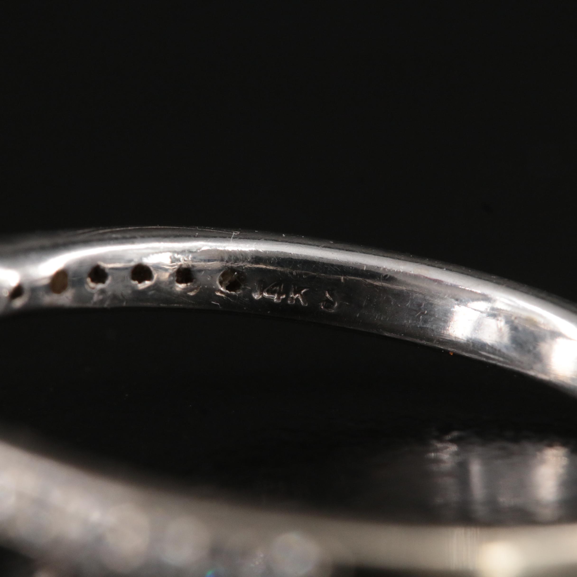 14K 1.01 CTW Diamond Floral Halo Ring