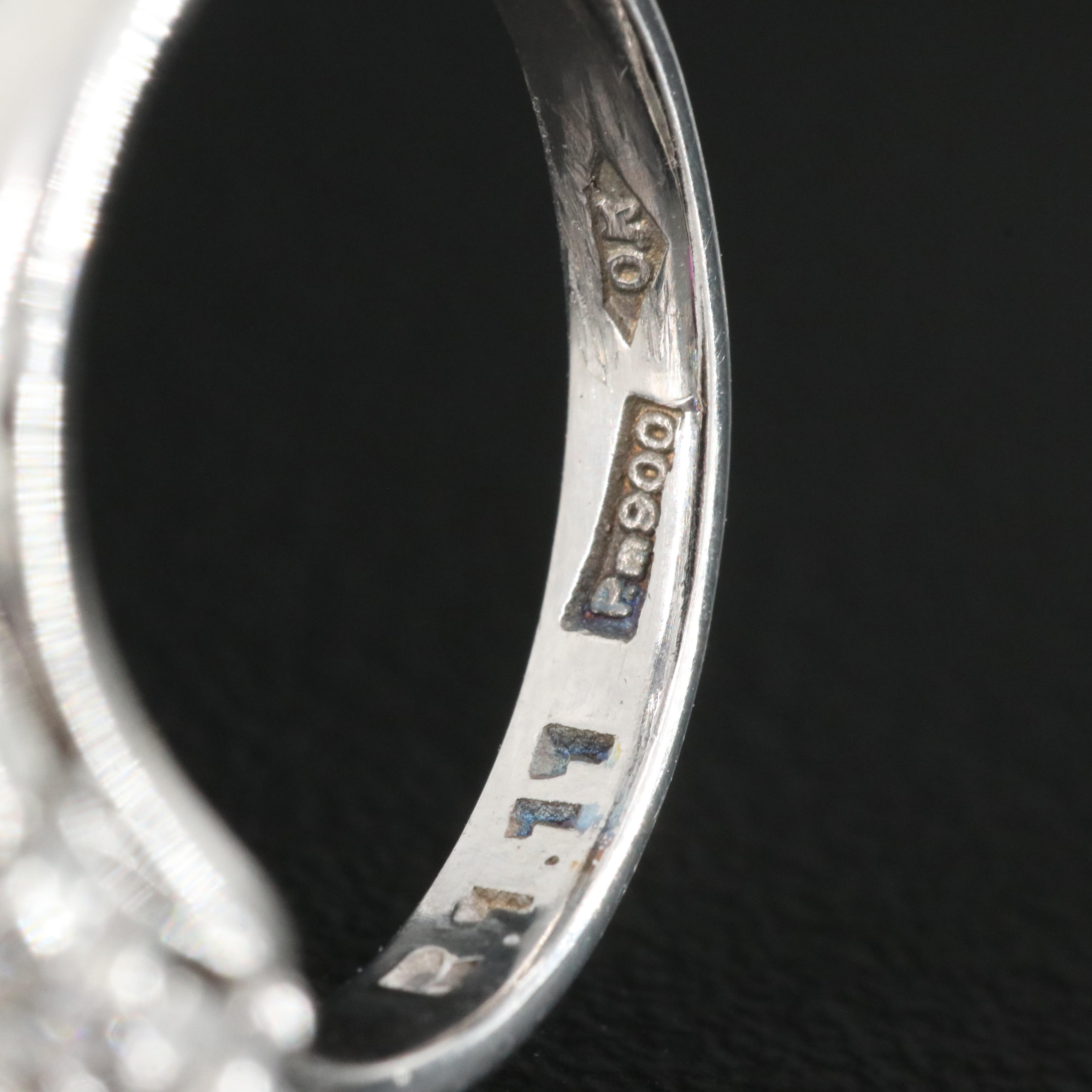 Platinum 1.11 CT Ruby and Diamond Ring with GIA Report