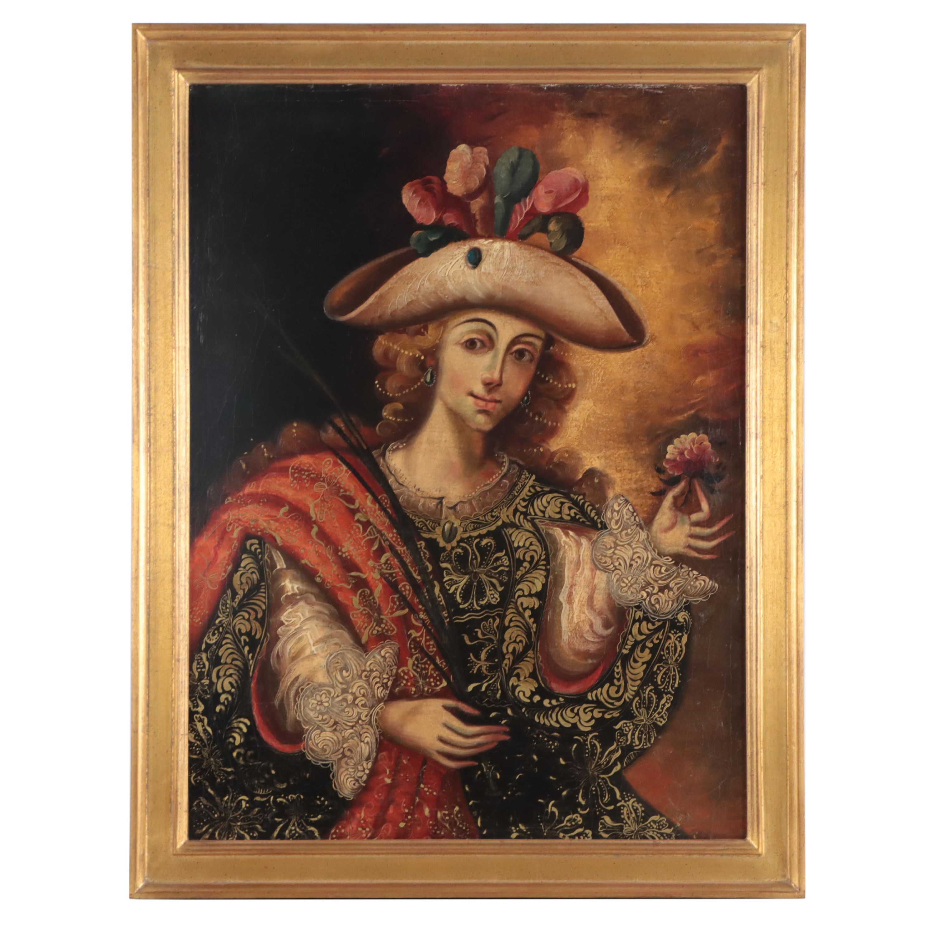 Cuzco School Oil Painting of Young Christ, Early 20th Century