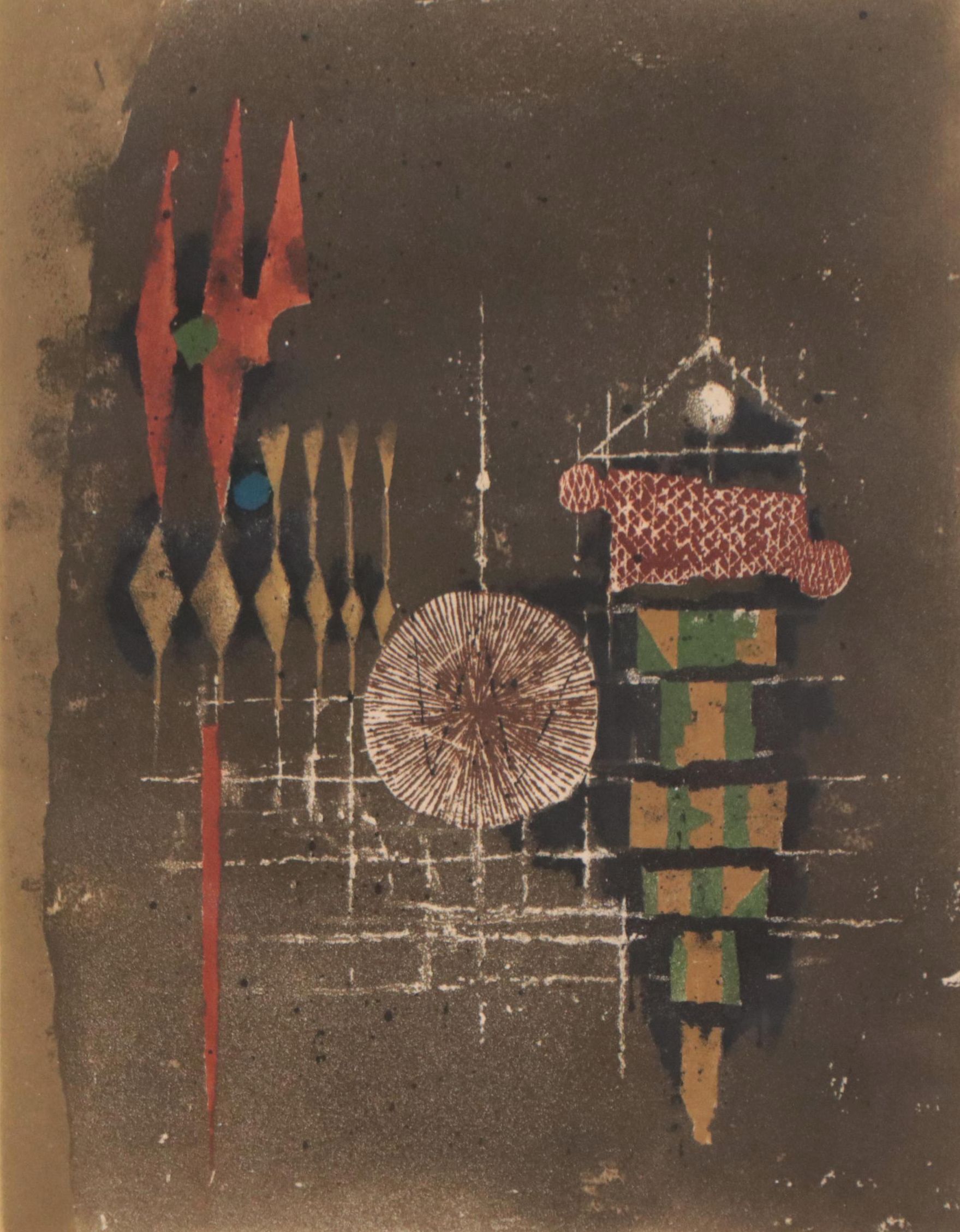 Johnny Gotthard Friedlaender Abstract Etching from "Illuminations" Suite, 1979
