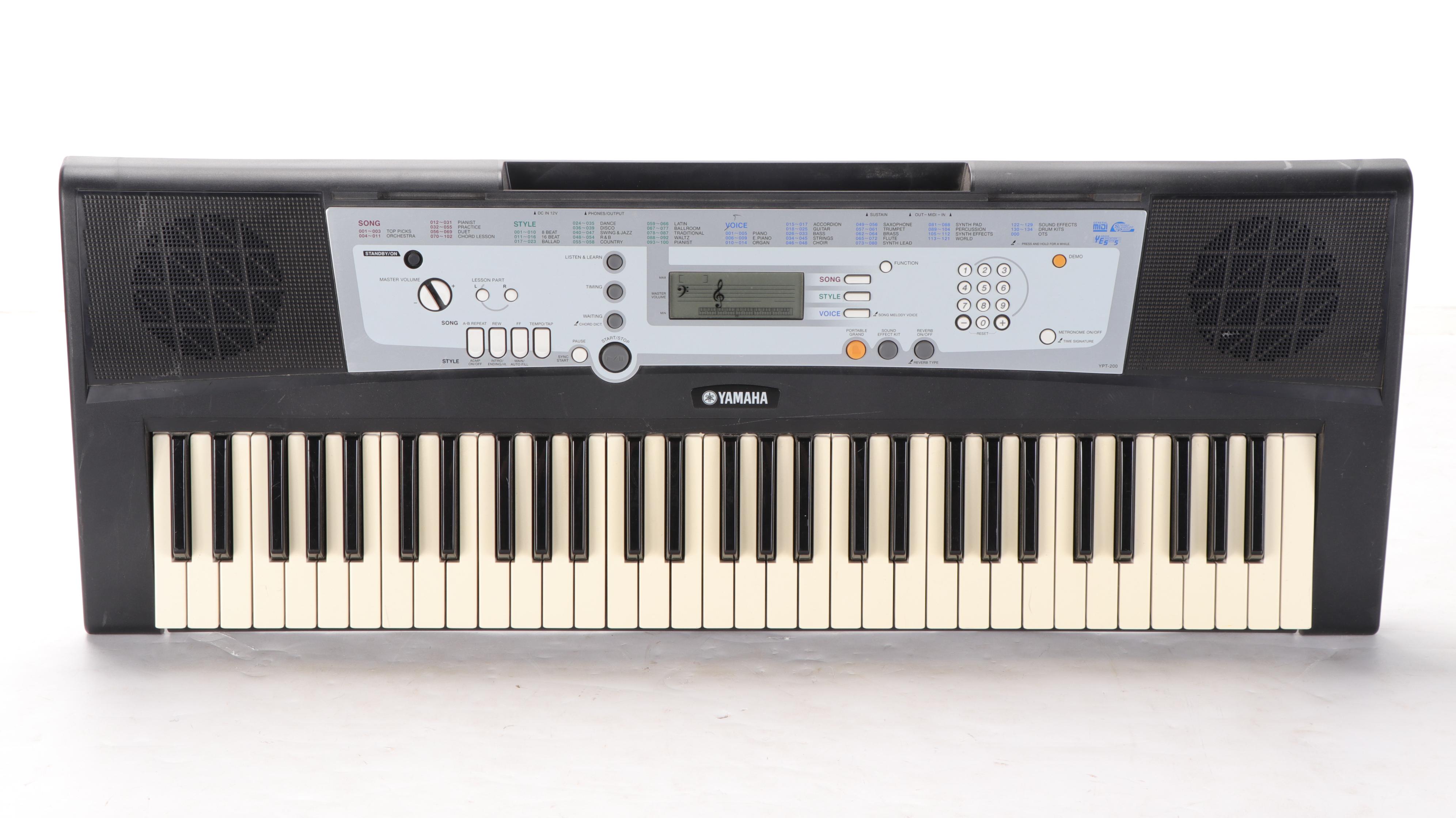 Yamaha Portatone and Casio MIDI Digital Electronic Keyboards